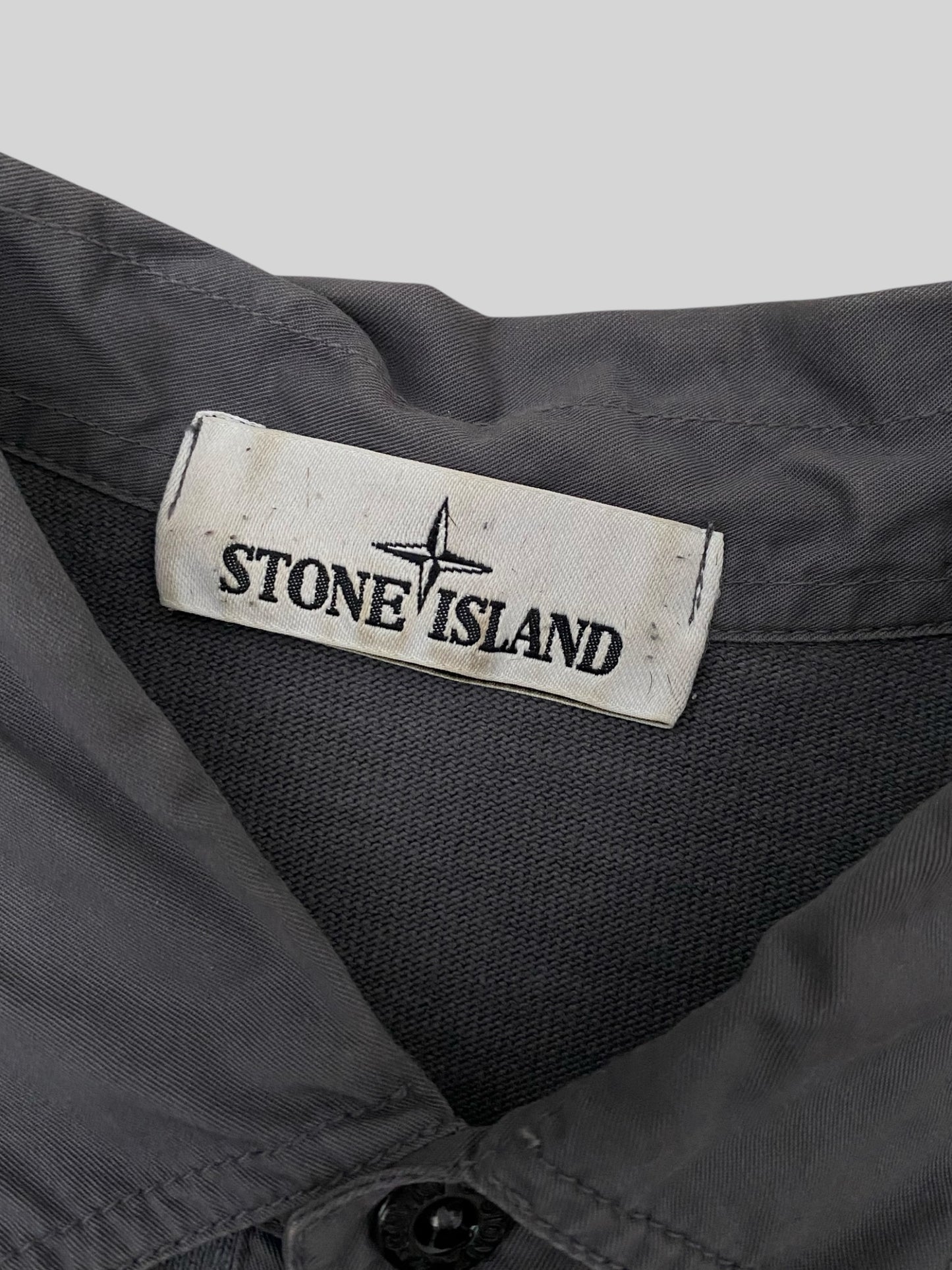 Authentic Stone Island 2014 Button Up Long Sleeve Shirt Grey Medium