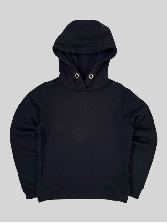 Authentic Burberry Plain Thick Pullover Hoodie Black Small