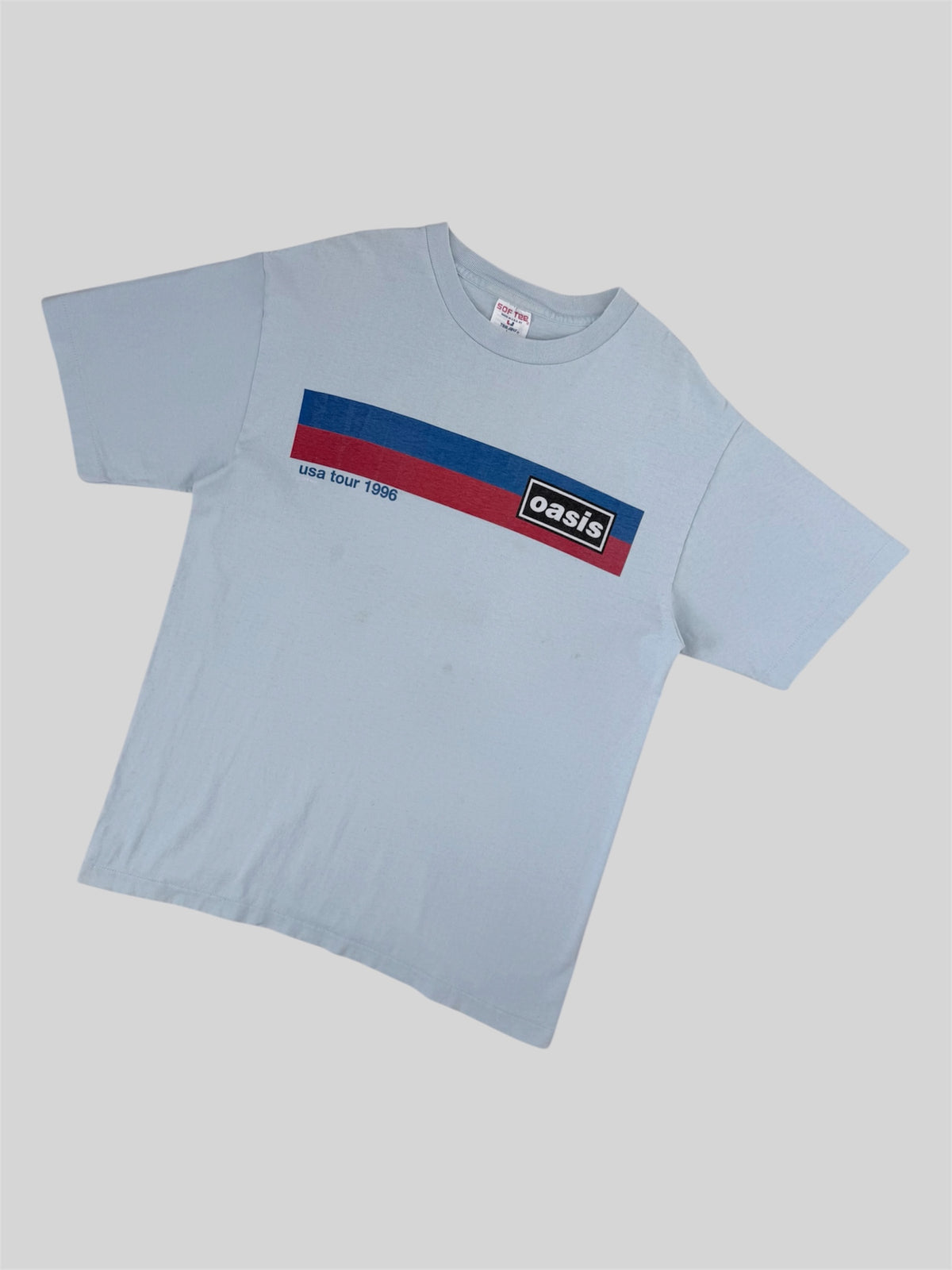 Vintage Oasis USA Tour 1996 Single Stitch T Shirt Light Blue Large