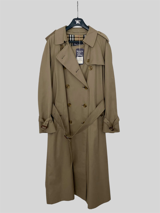 Brand New With Tags Vintage Burberry Woman’s Slim Fit Trench Coat Beige Size 10