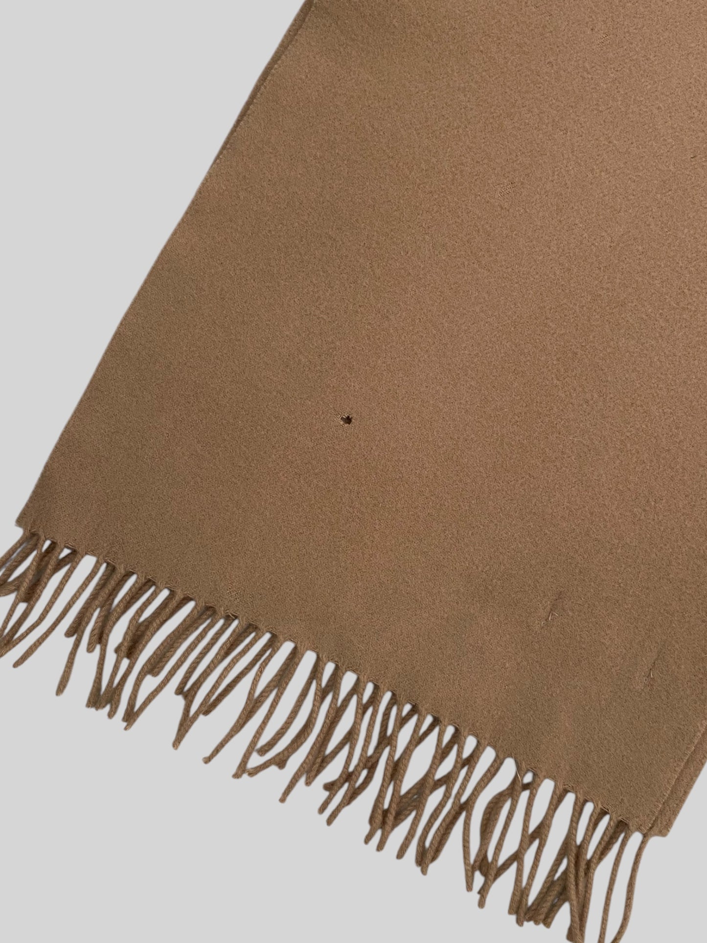 Vintage Burberry Emblem 100% Lambswool Scarf Beige