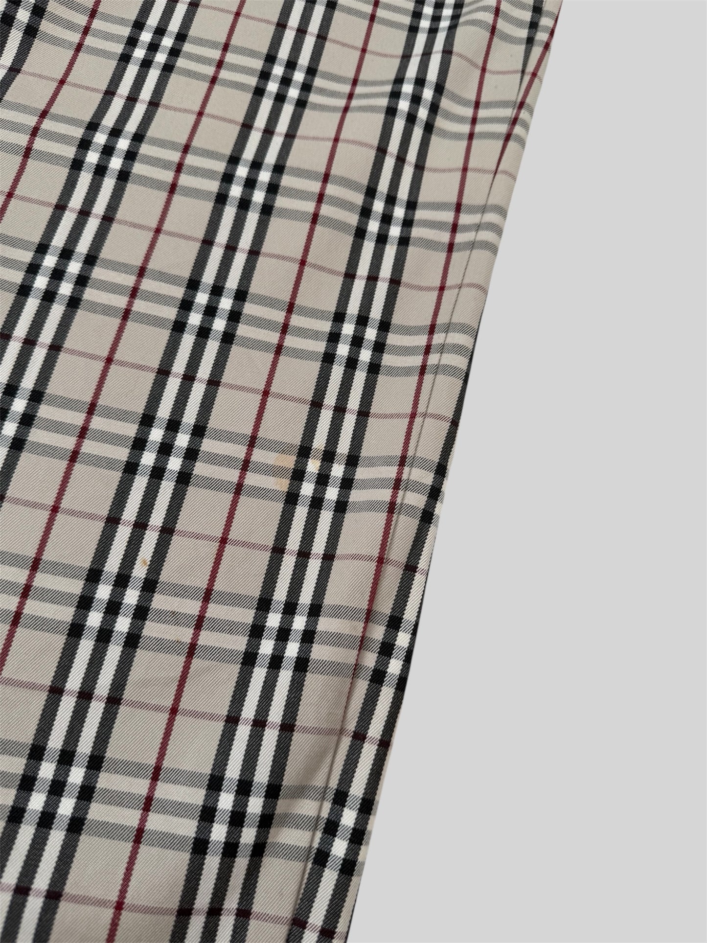 Rare Vintage Burberry 2000s Straight Fit Nova Check Trousers Beige W34 L34