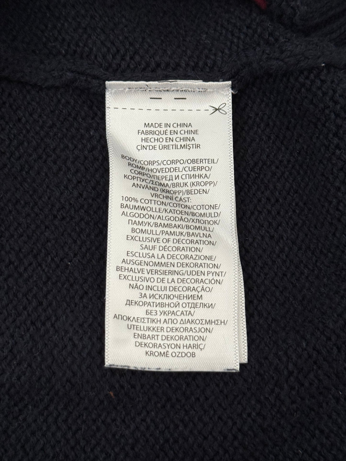 Authentic Polo Ralph Lauren Teddy Bear Knitted Pullover Jumper Navy L (14-16)