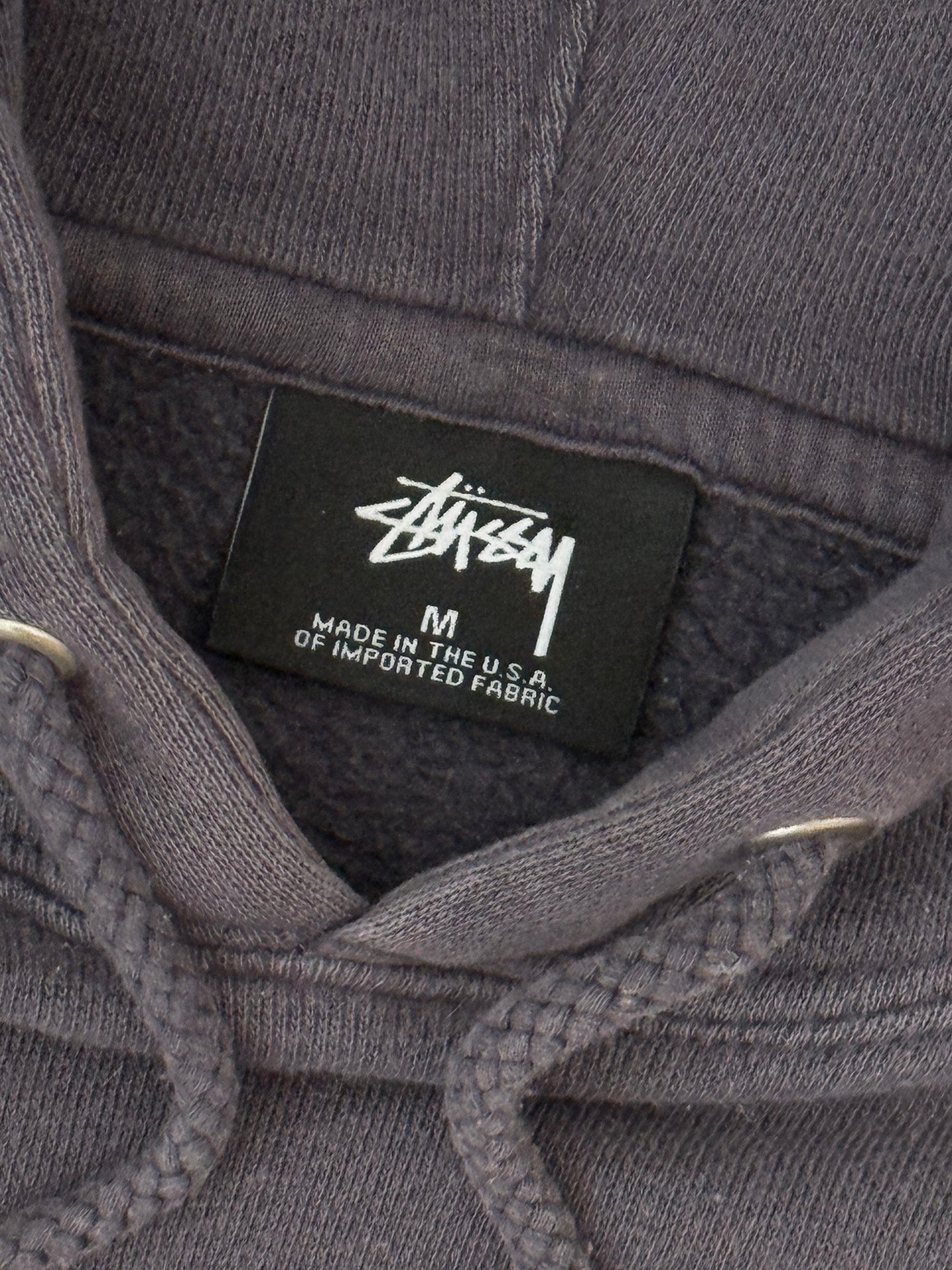 Modern Stussy Embroidered Spellout Pullover Hoodie Light Lilac Medium