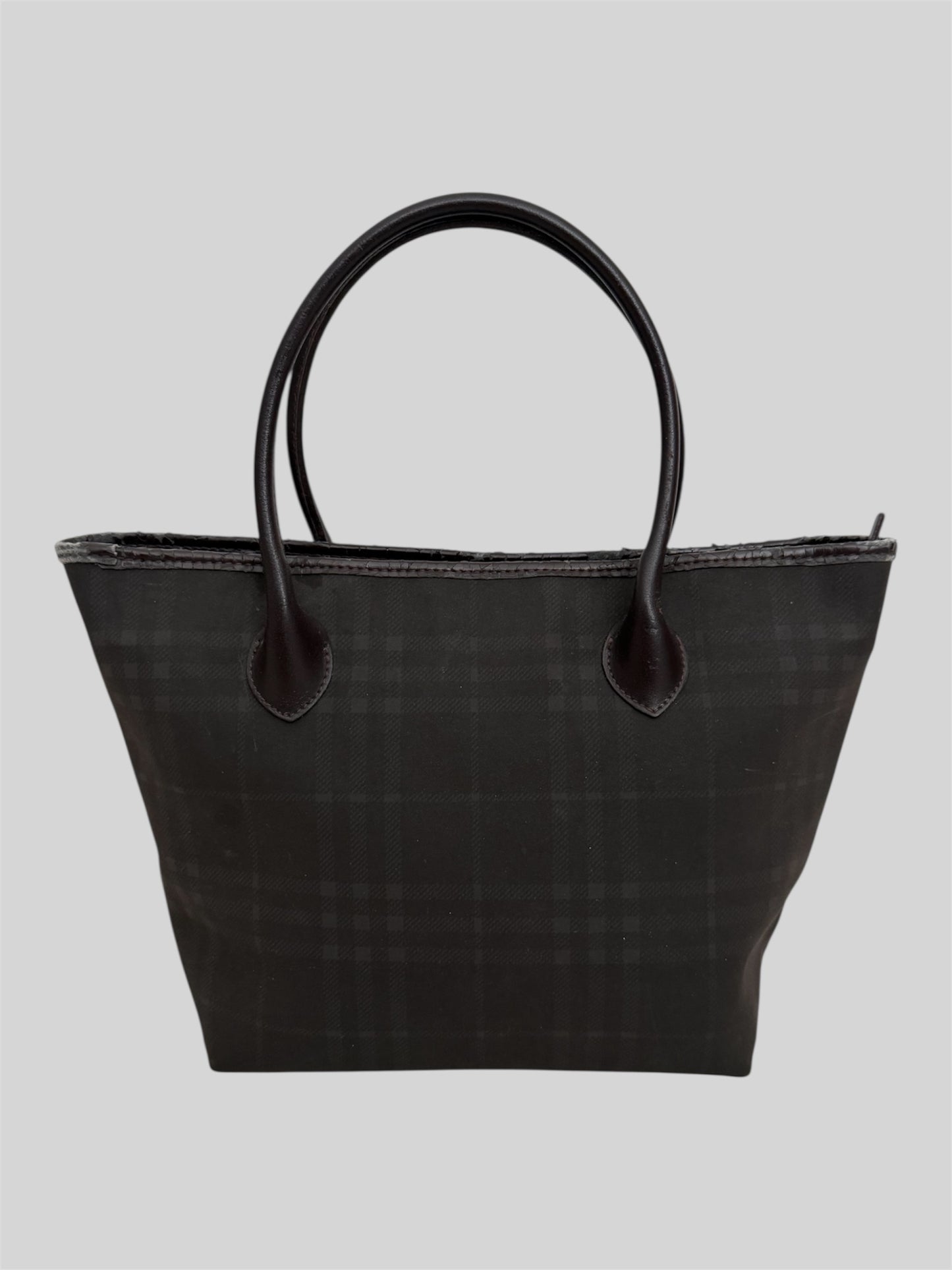 Vintage Burberry 2000s Nova Check Women’s Medium Shoulder Travel Handbag Brown