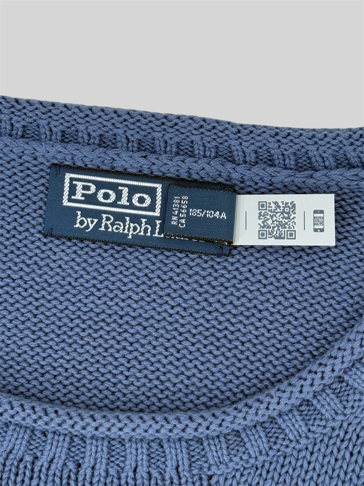 Authentic Polo Ralph Lauren Bear Knitted Jumper Light Blue XL £499RRP *QR SCAN*