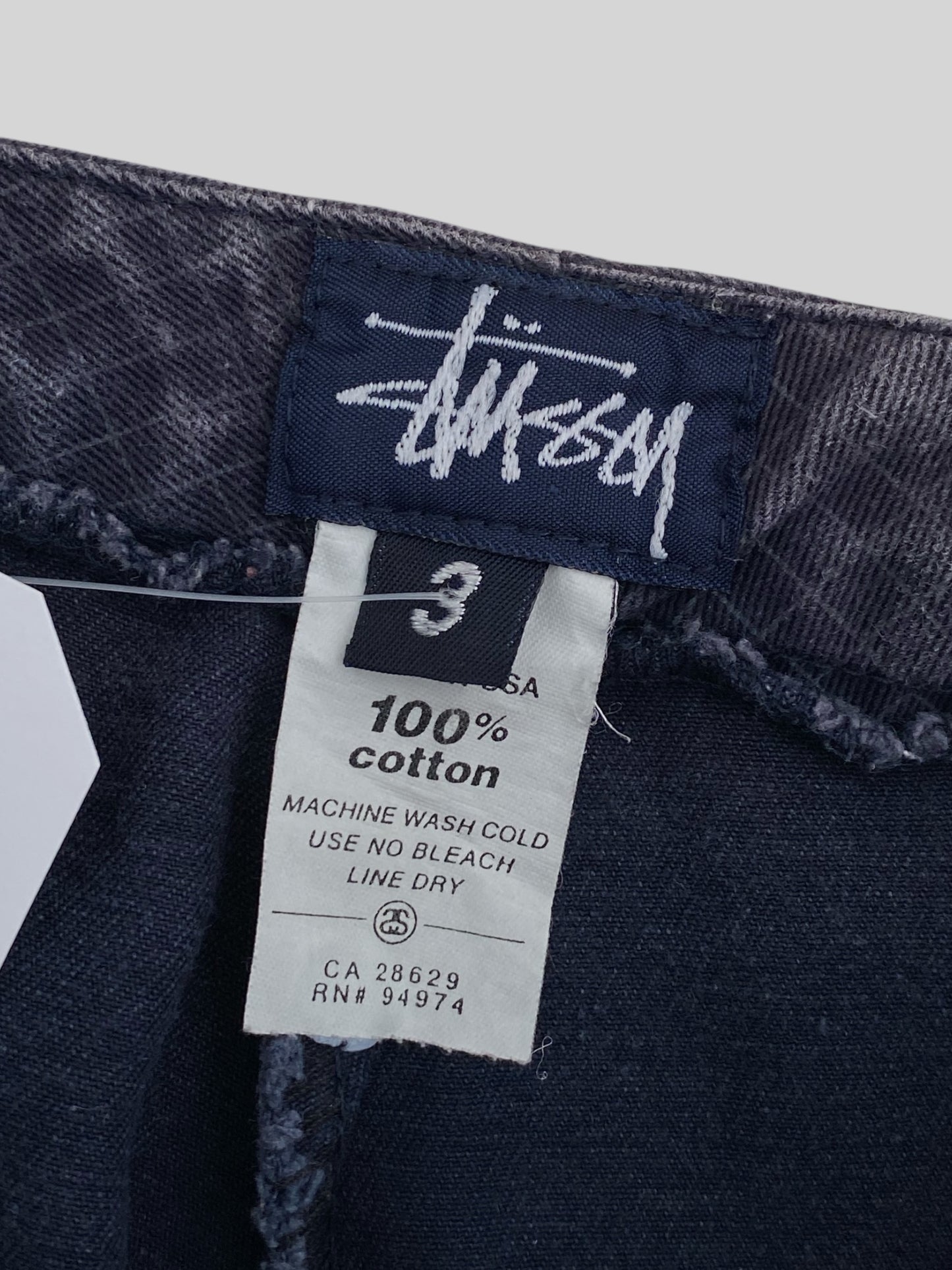 Vintage Stussy Relaxed Striaght Fit Cargo Trousers Navy W28 L30