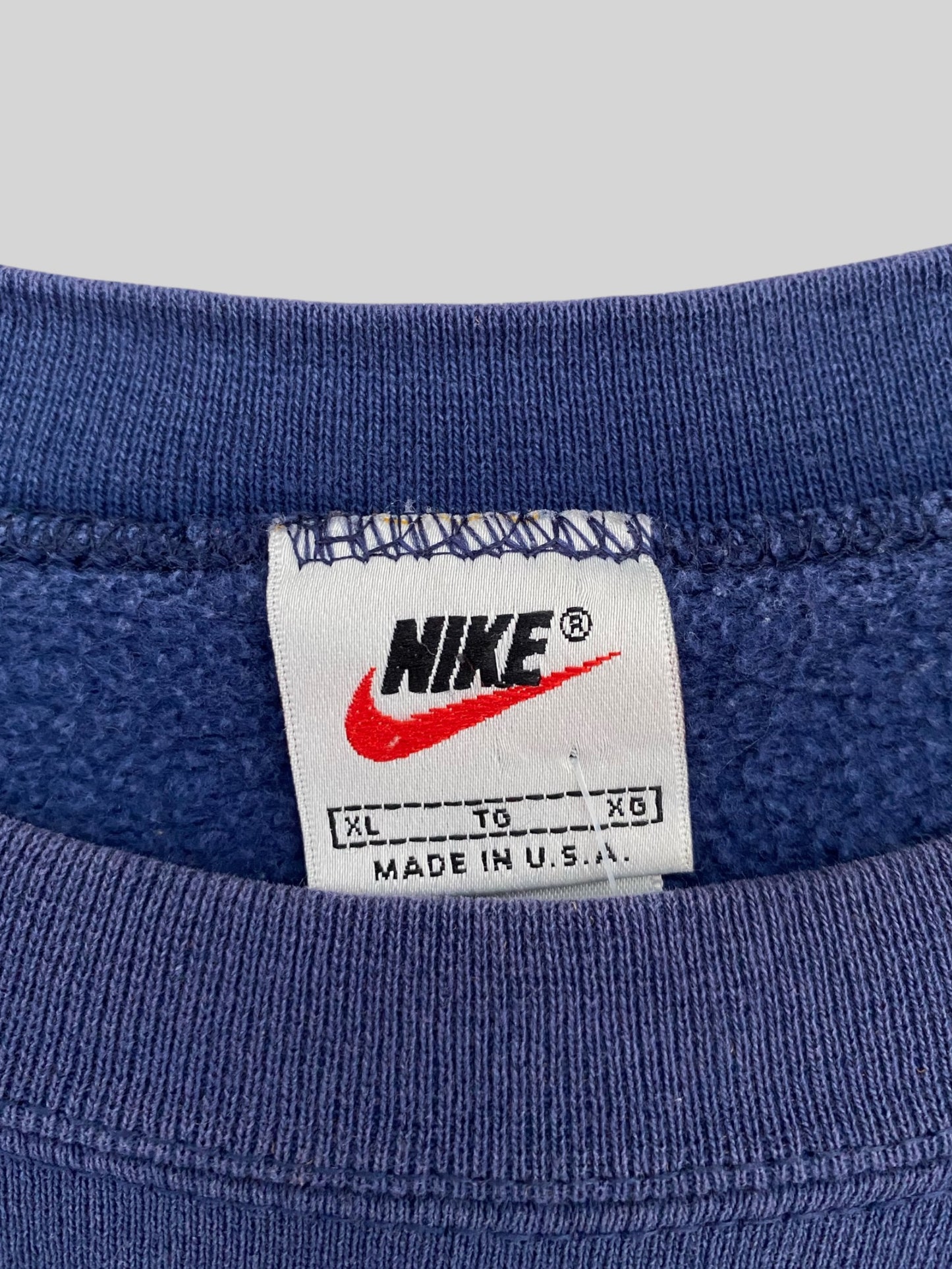 Vintage Nike Centre Swoosh Pullover Sweatshirt Navy X-Large