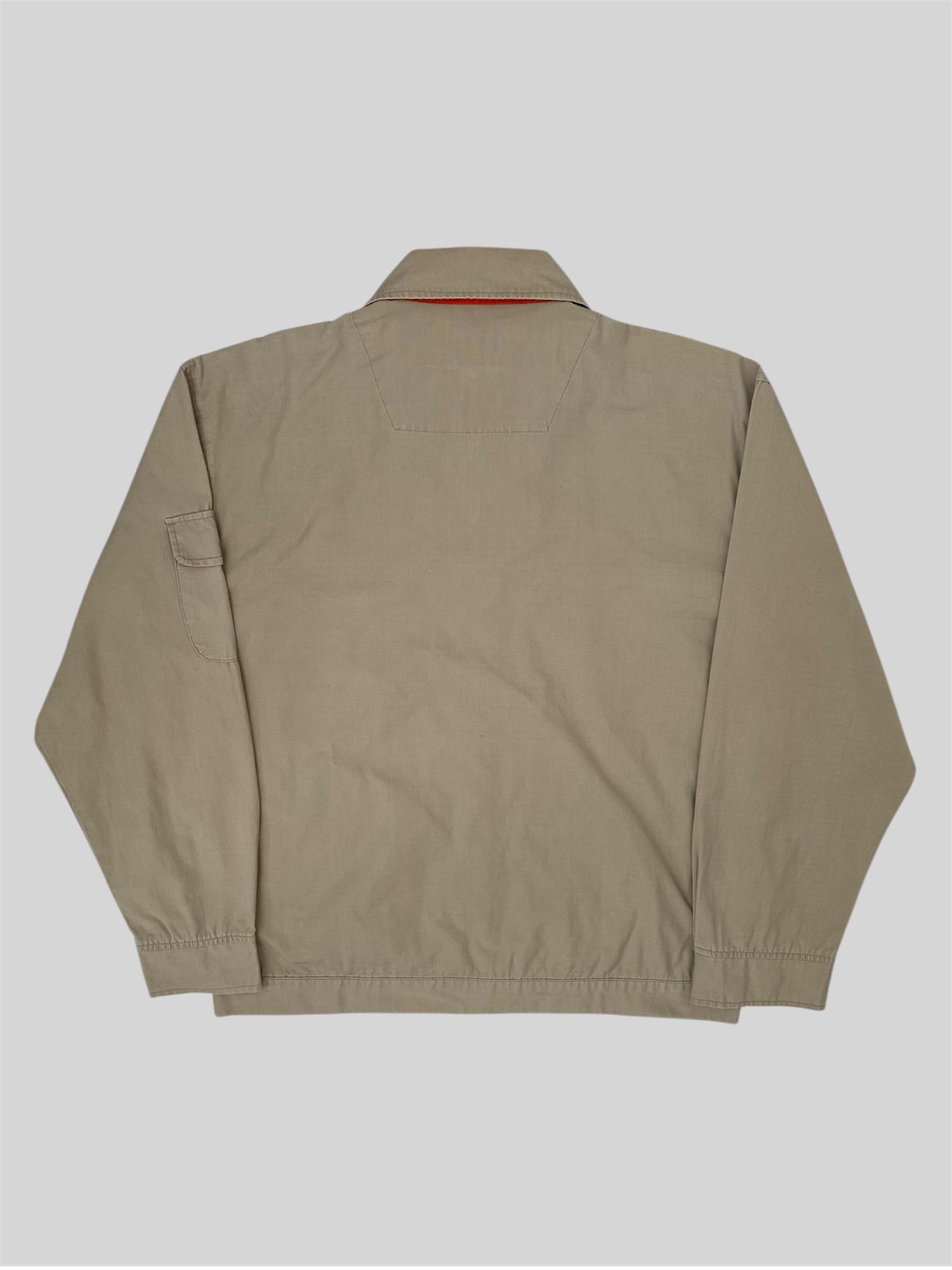 Rare 90s Stussy Outdoor Full Zip Windbreaker Jacket Beige Large