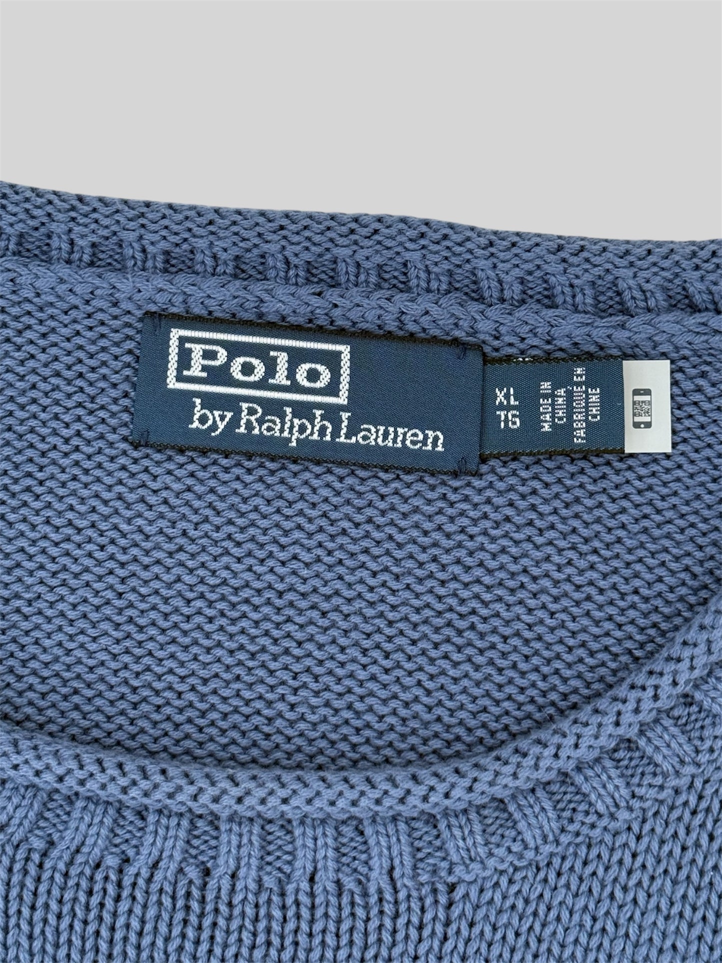 Authentic Polo Ralph Lauren Bear Knitted Jumper Light Blue XL £499RRP *QR SCAN*