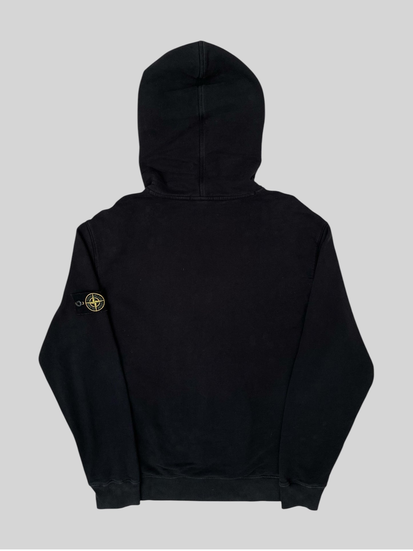 Authentic Stone Island 2017 Pullover Hoodie Black X-Large