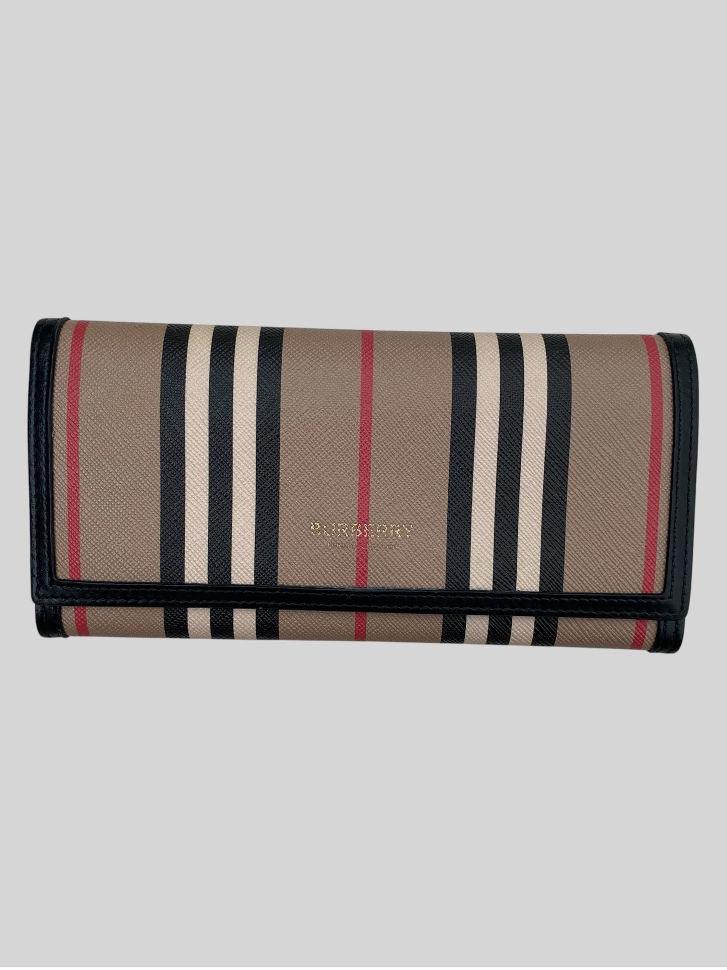 Burberry Halton Striped Logo Continental Wallet Clutch £650RRP