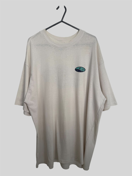Vintage Stussy Early 90s Surfer Graphic Print T Shirt White Small