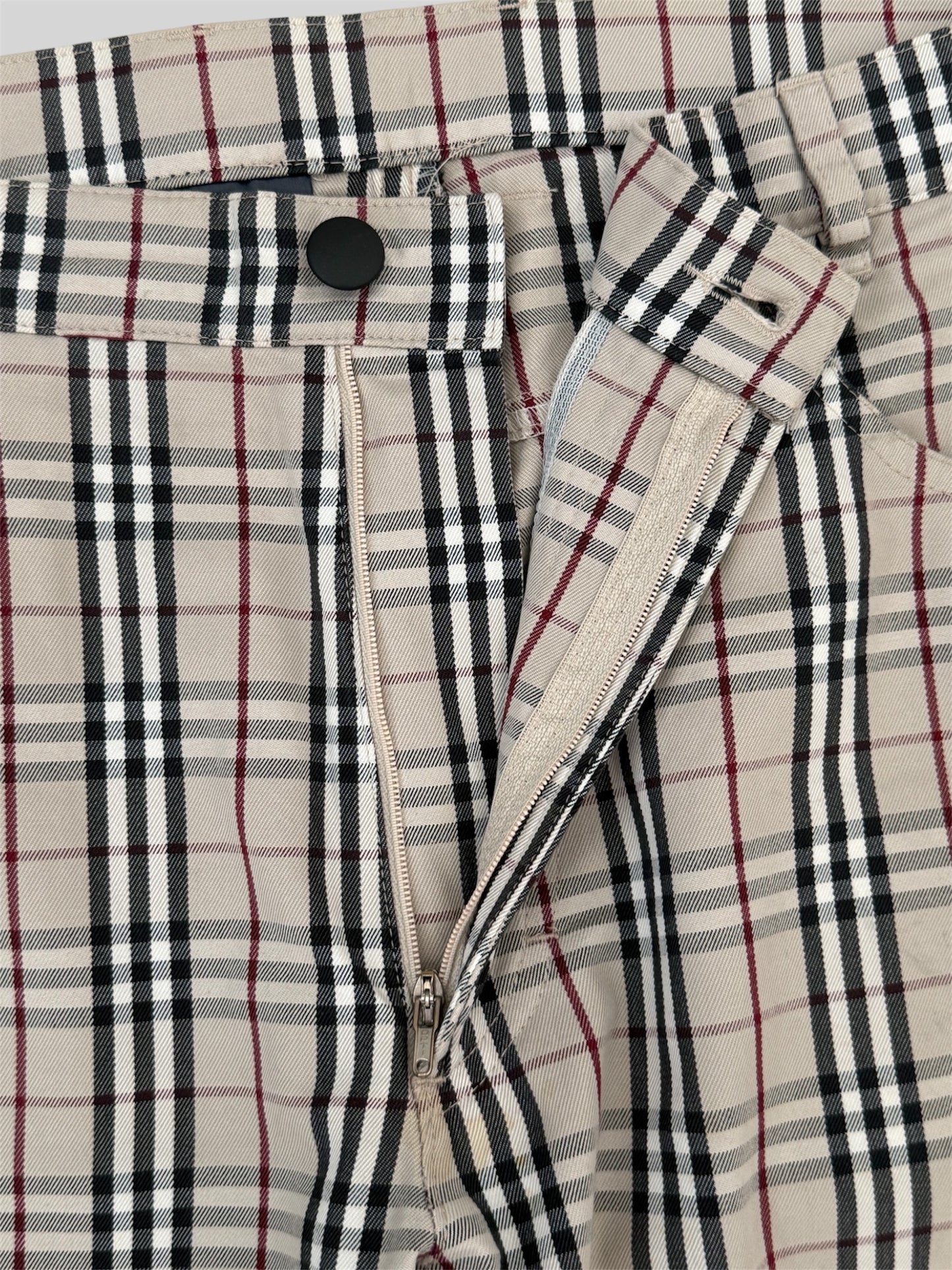 Rare Vintage Burberry 2000s Straight Fit Nova Check Trousers Beige W34 L34