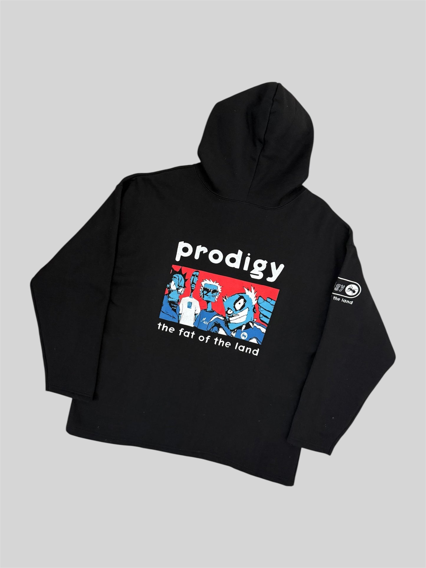 Rare Vintage The Prodigy The Fat of The Land 1997 Full Zip Hoodie Black Large