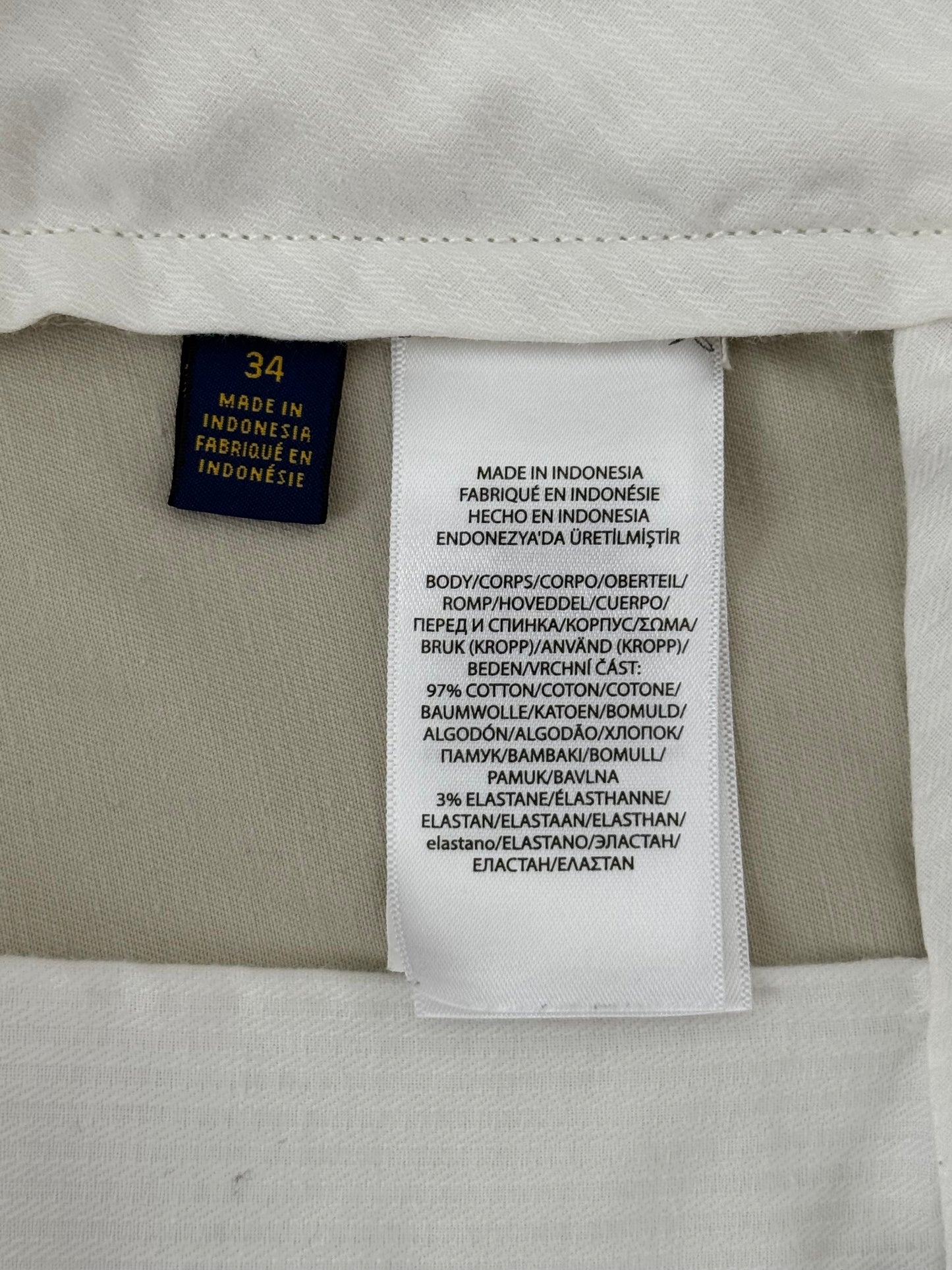 Polo Ralph Lauren Stretch Straight Fit Casual Chino Shorts Green Beige W34