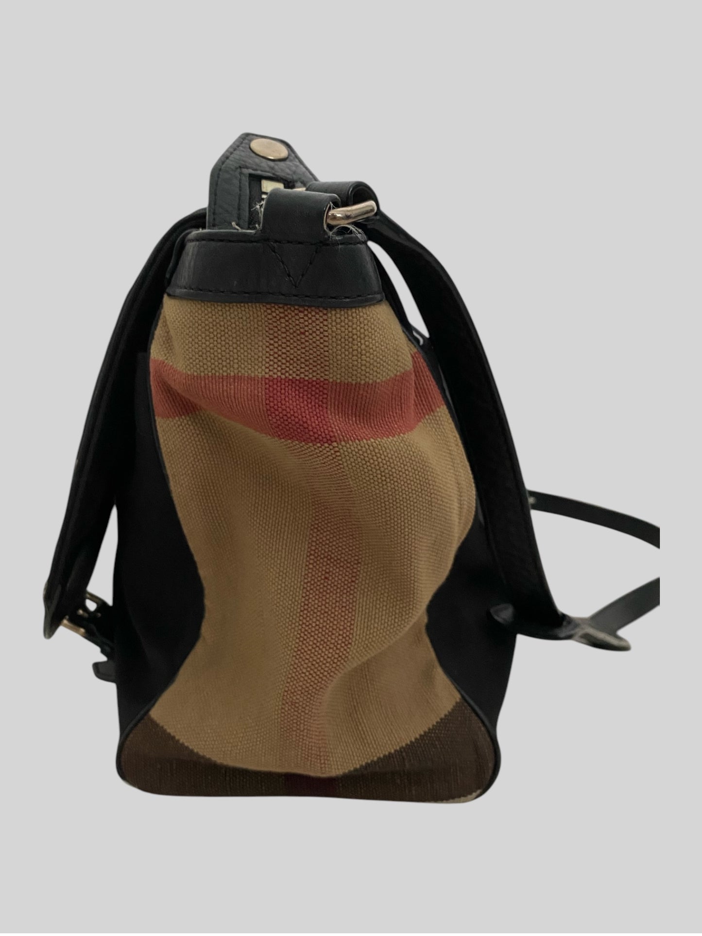 Burberry Nova Check Diaper Changing Messenger Bag Black