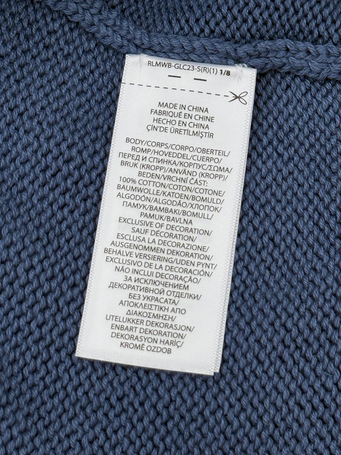 Authentic Polo Ralph Lauren Bear Knitted Jumper Light Blue XL £499RRP *QR SCAN*