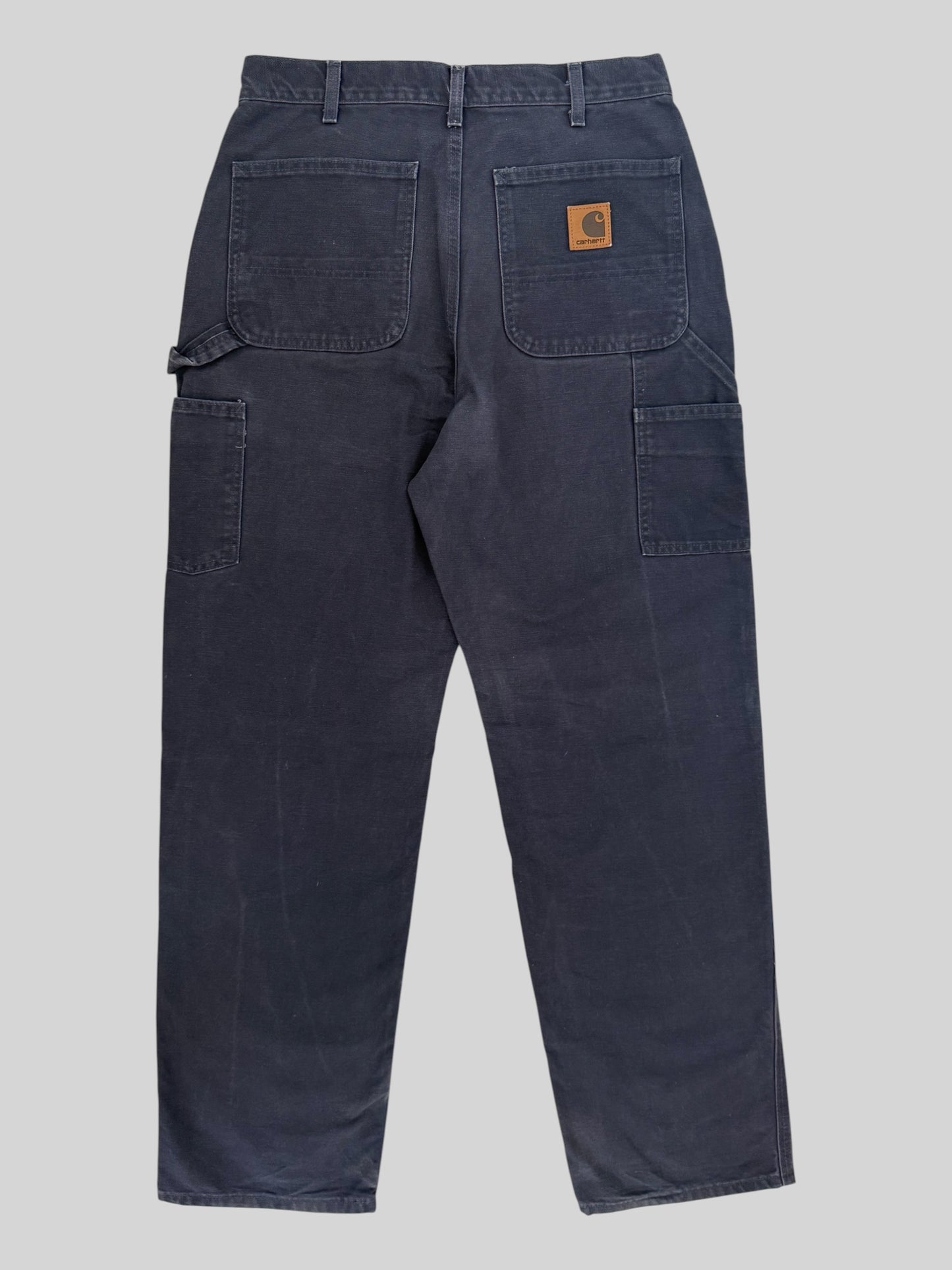 Vintage Carhartt 2004 Single Knee Carpenter Trousers B11 PTB Petrol Blue W32 L34