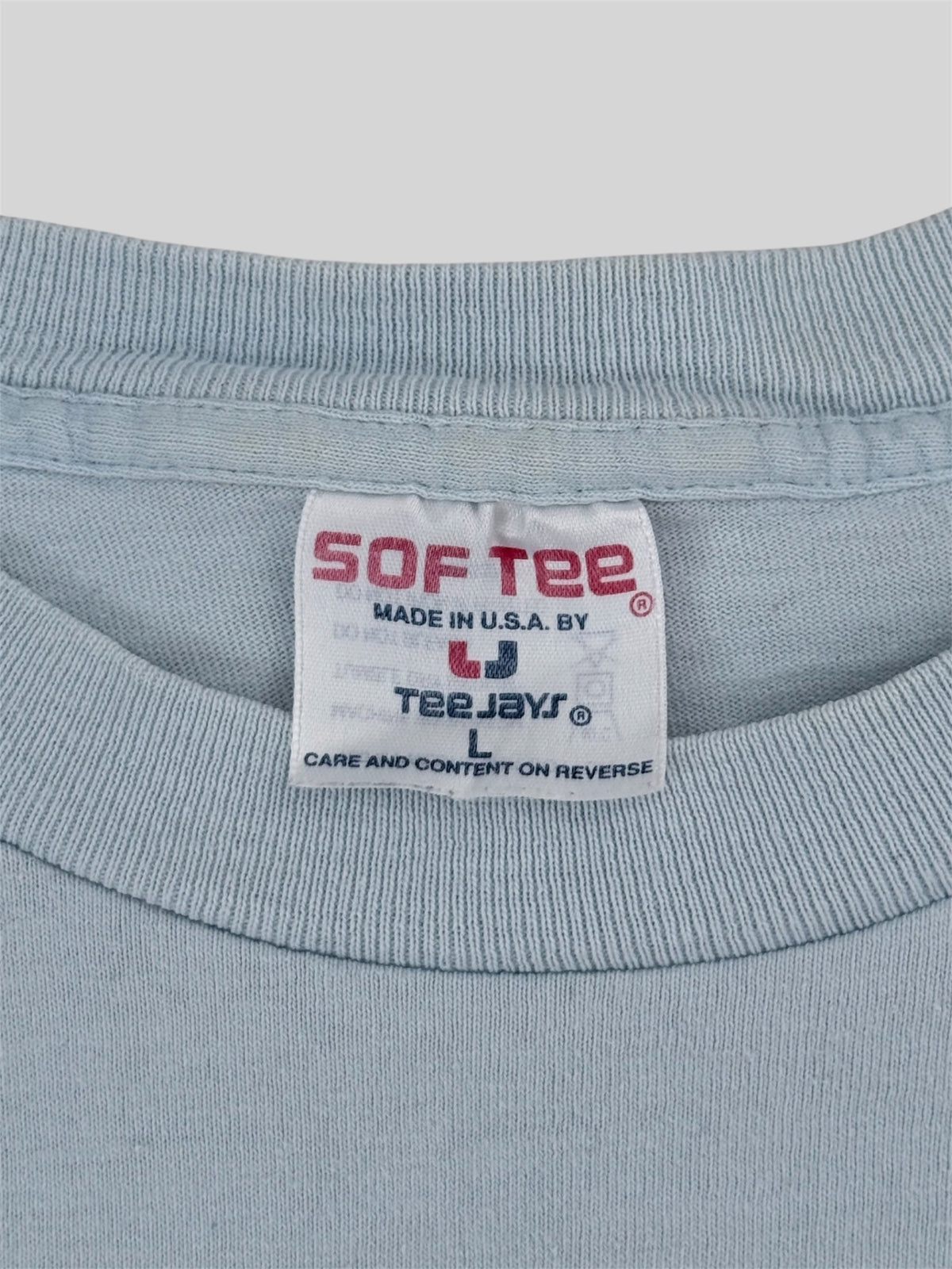 Vintage Oasis USA Tour 1996 Single Stitch T Shirt Light Blue Large
