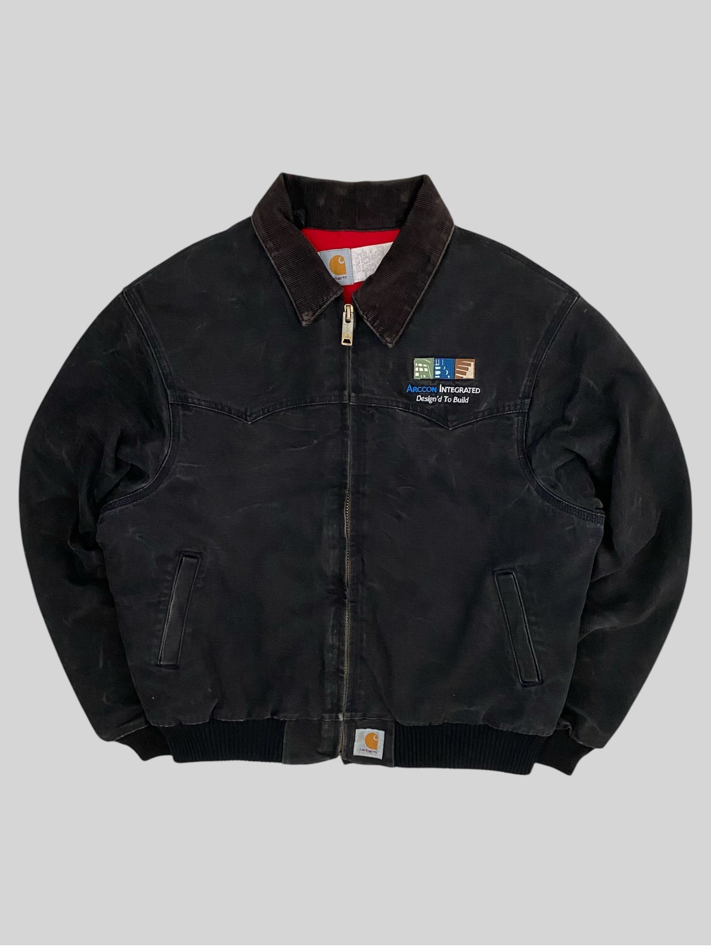 Vintage Carhartt Santa Fe Jacket J13 BLK Faded Black Large