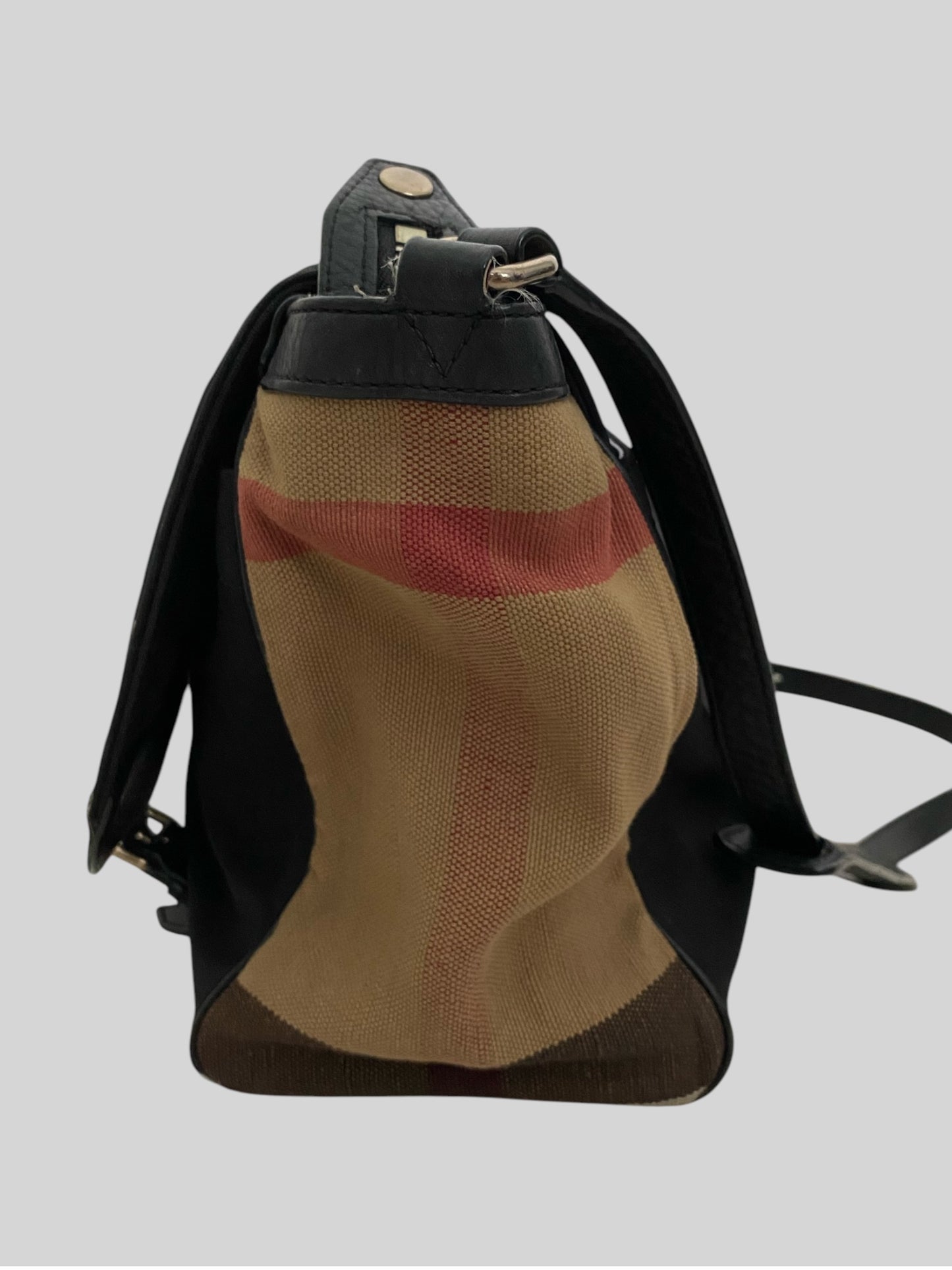 Burberry Nova Check Diaper Changing Messenger Bag Black