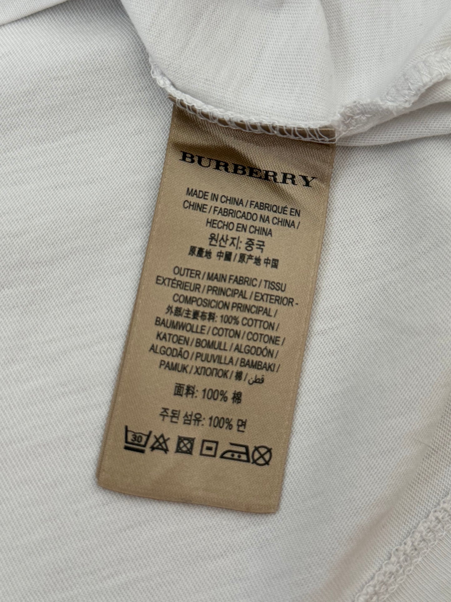 Authentic Vintage Burberry Embroidered Spellout Shirt White X-Small