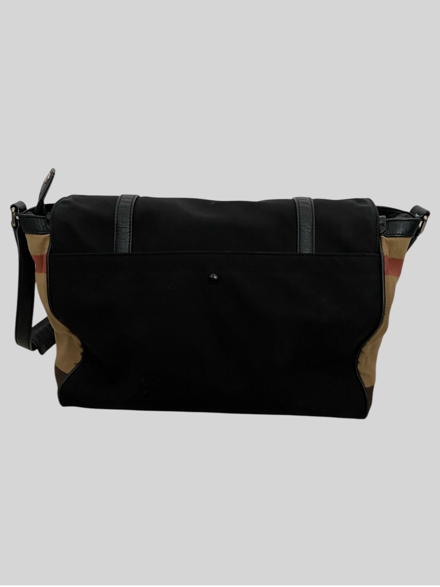 Burberry Nova Check Diaper Changing Messenger Bag Black