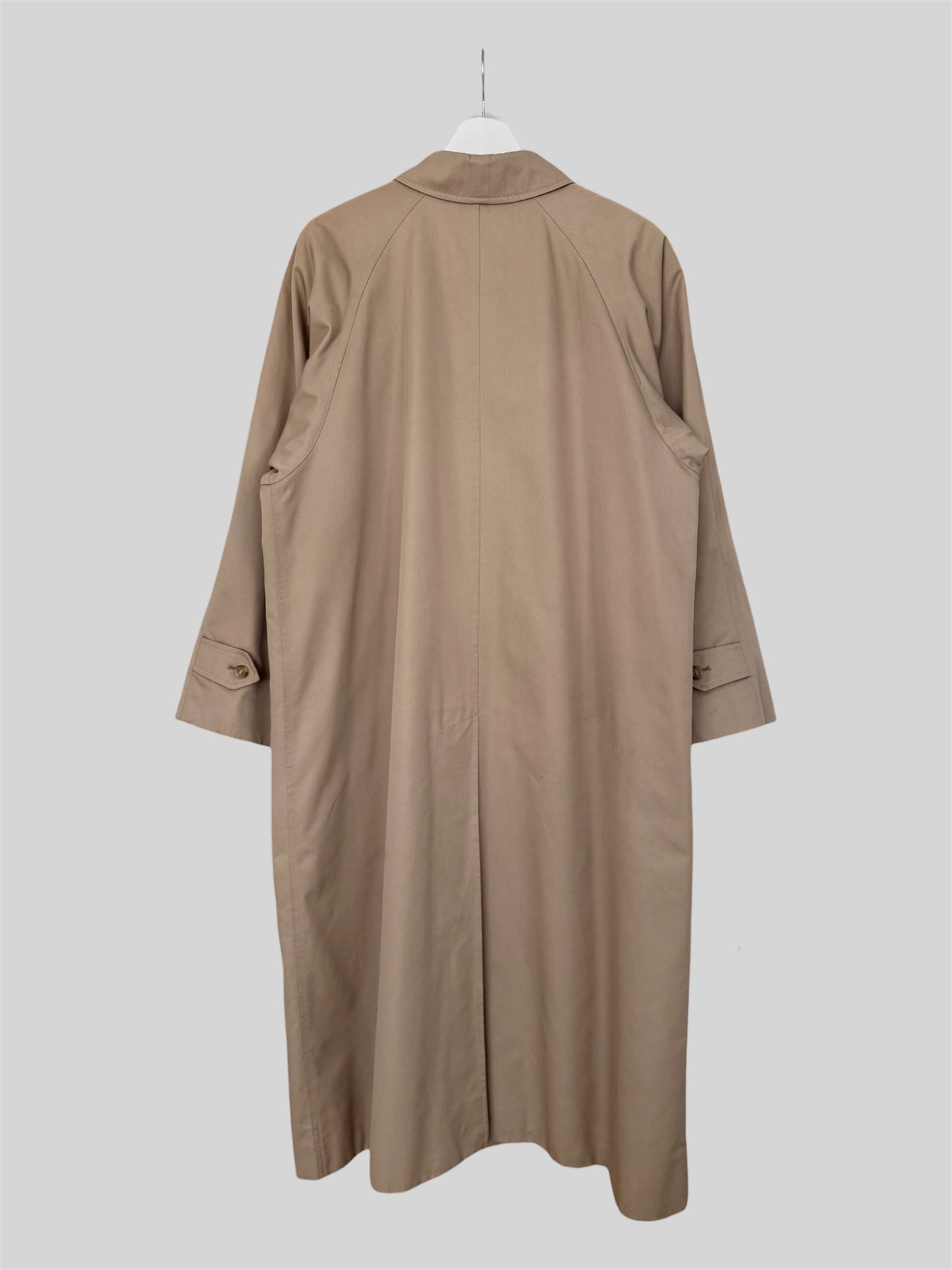 Vintage Burberry Women’s Regular Fit Full Length Trench Coat Beige Size 14 Long