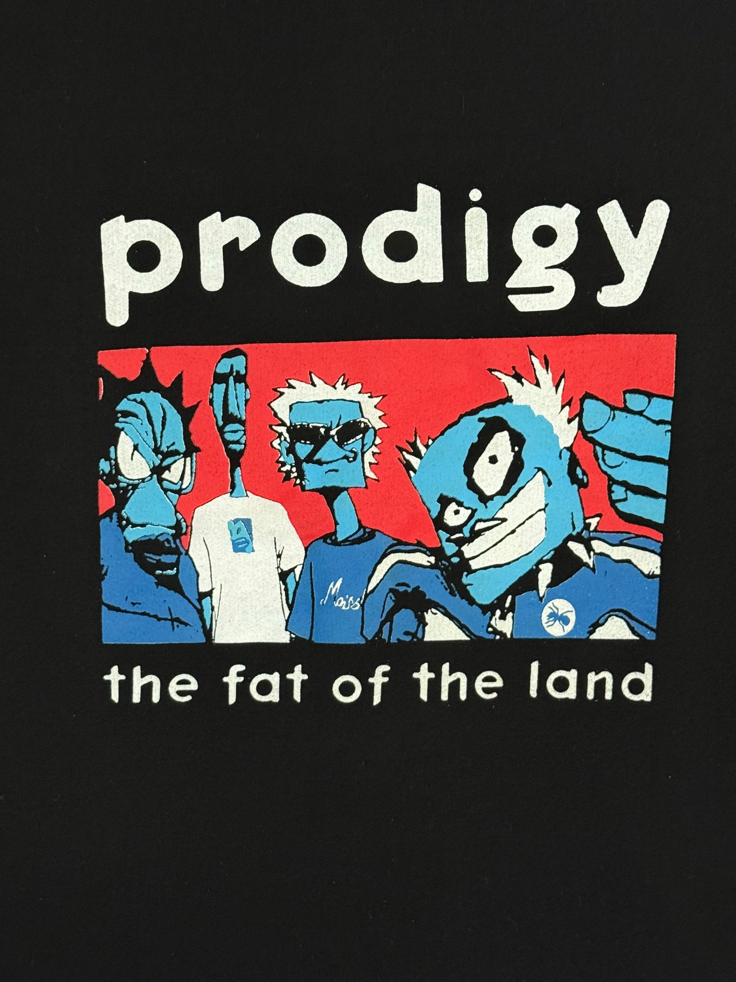 Rare Vintage The Prodigy The Fat of The Land 1997 Full Zip Hoodie Black Large