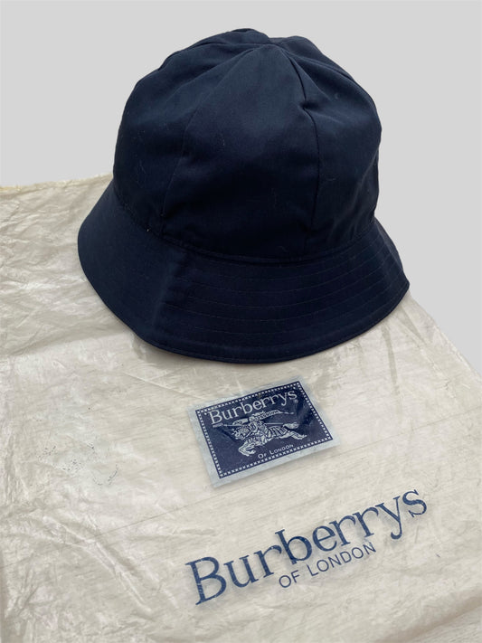 Vintage 1990s Burberry Nova Check Inner Lining Bucket Hat In Original Packaging