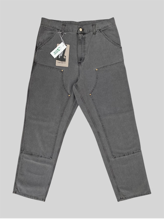 Brand New With Tags Carhartt Double Knee Dye Carpenter Trousers Grey W32 L32