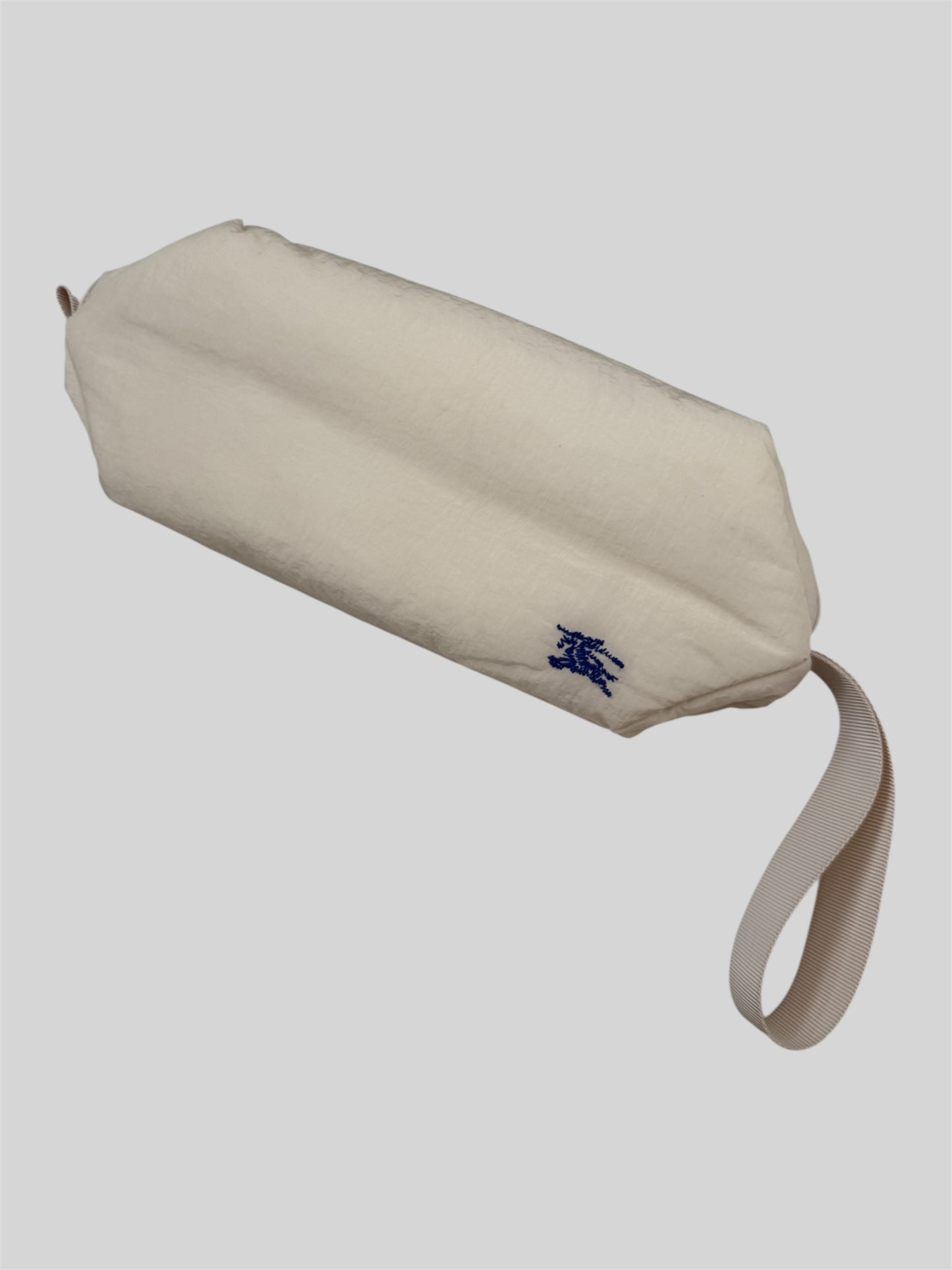 Brand New And Sealed Burberry Embroidered Small Makeup Travel Pouch Bag Cream