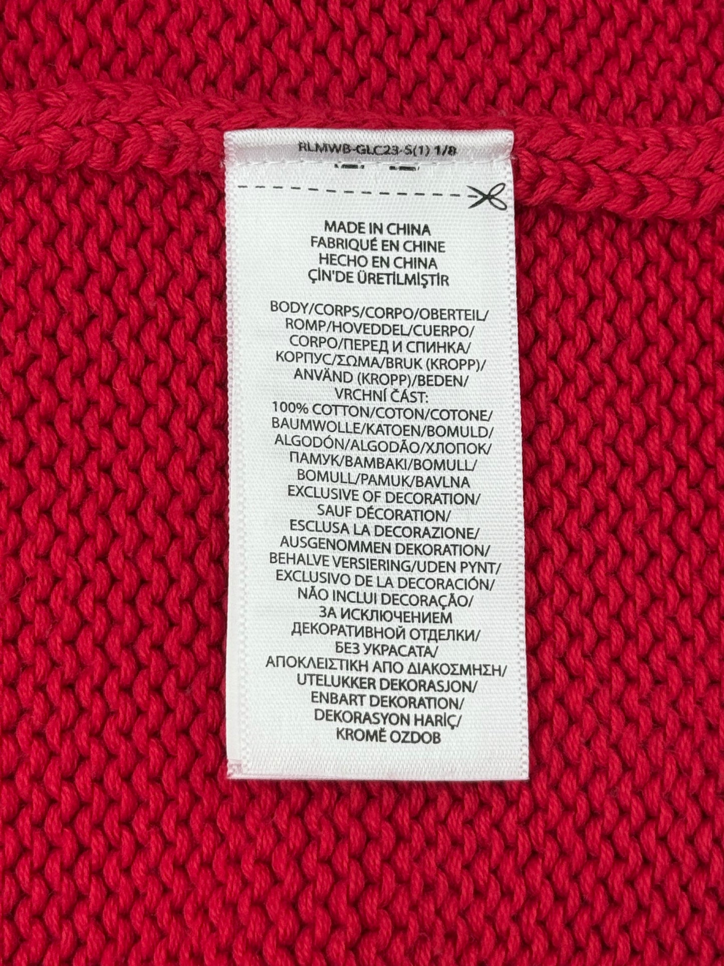 Authentic Polo Ralph Lauren USA Knitted Jumper Red Small £325RRP