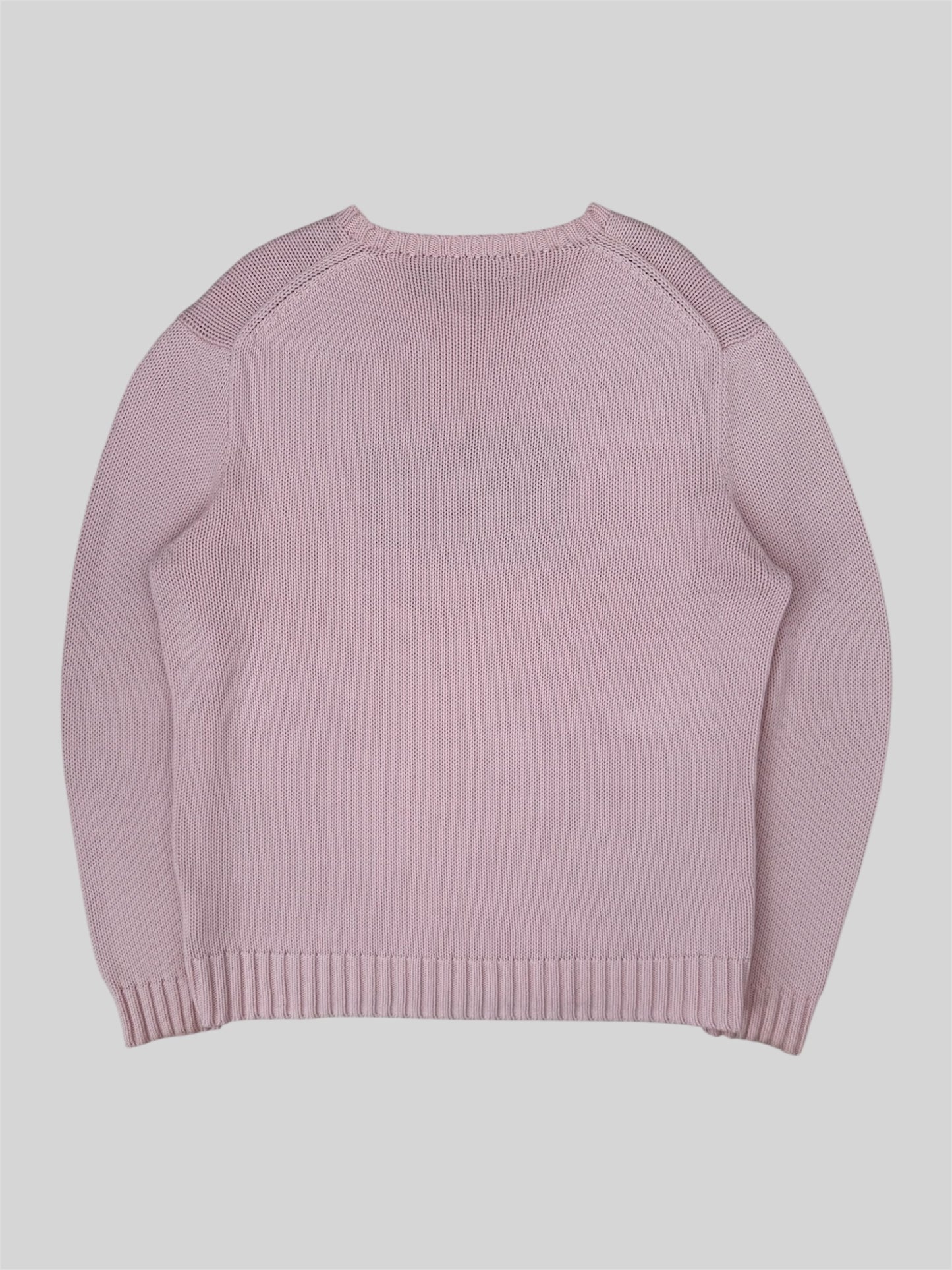 Authentic Pink Pony Ralph Lauren USA Knitted Pullover Jumper Pink XL £375RRP