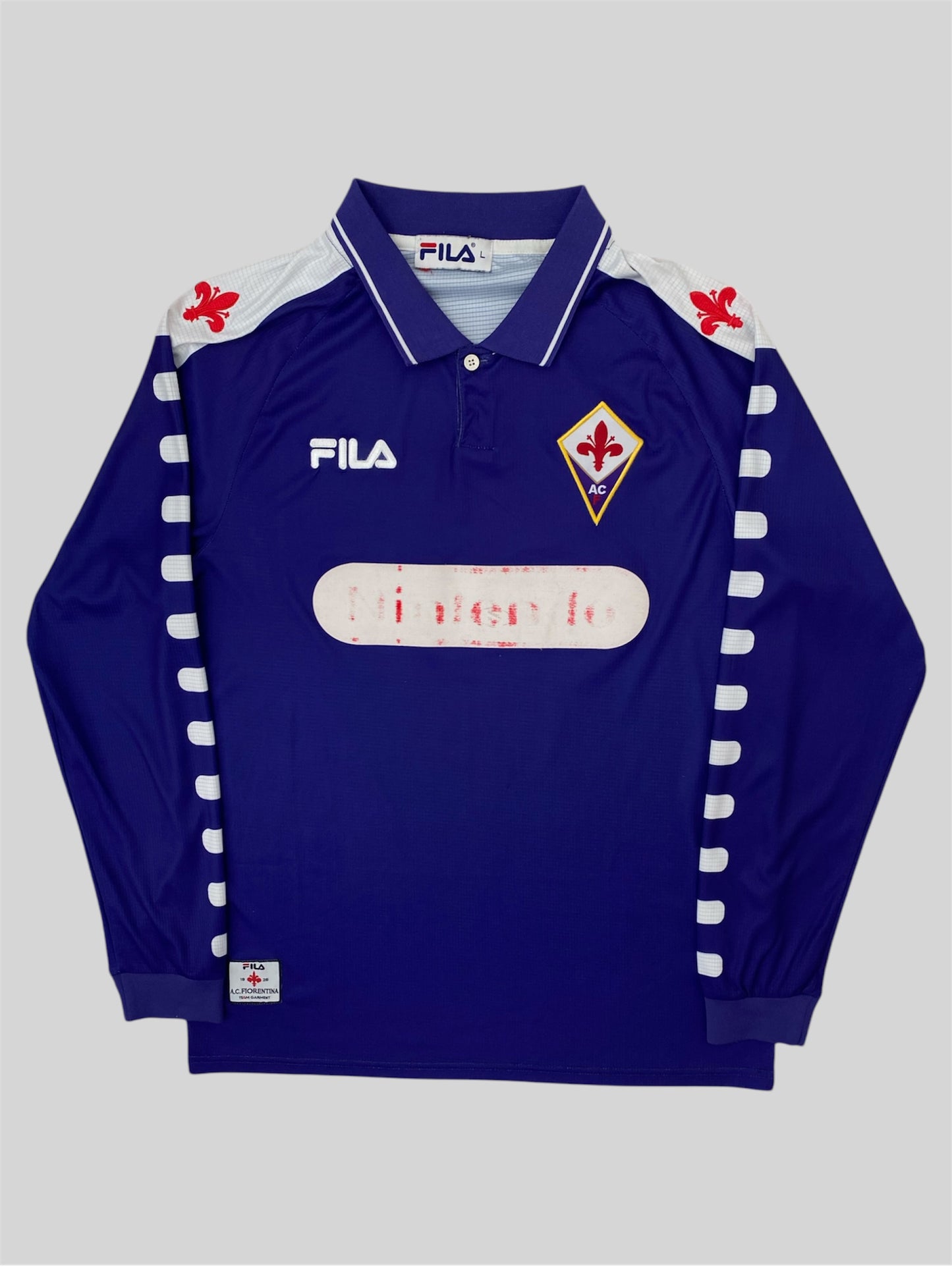 Fiorentina 1998/1999 Long Sleeve Fila Home Shirt “Batistuta 9” Purple Large