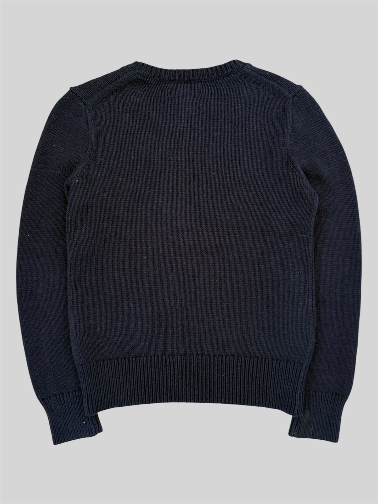 Authentic Polo Ralph Lauren Teddy Bear Knitted Pullover Jumper Navy S (7)
