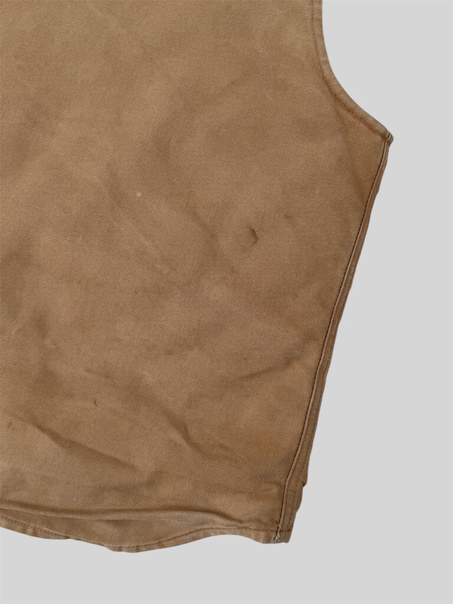 Carhartt 2021 Quilted Lined Canvas Vest Gilet Jacket V01-BRN Beige Medium