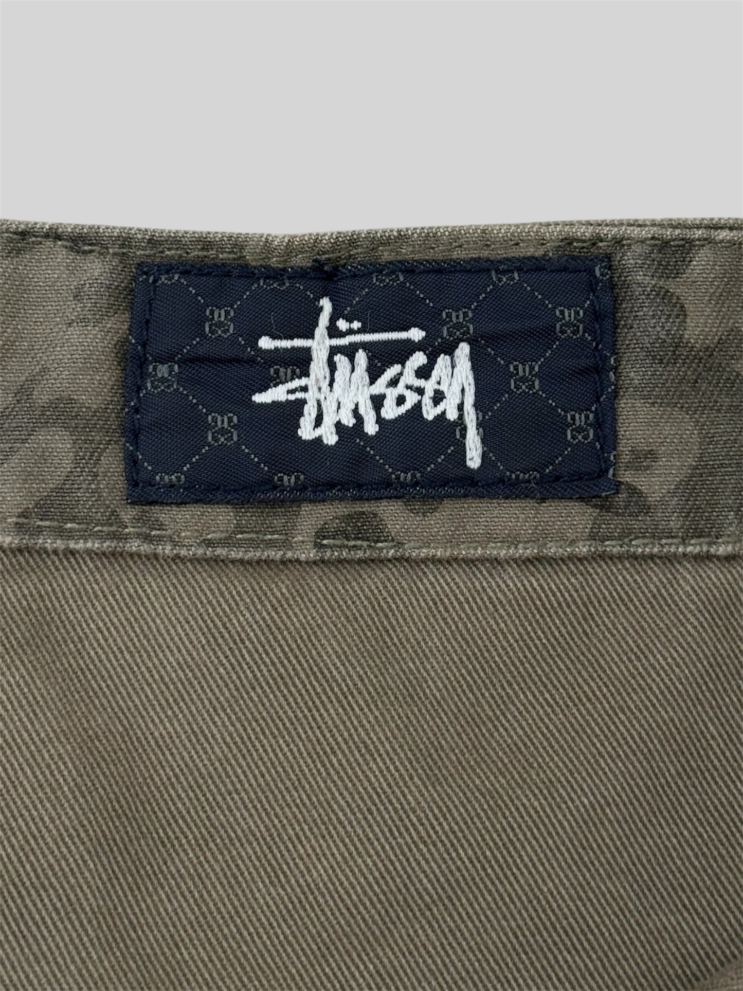 Rare Vintage Stussy 1990s Camouflage Camo Shorts Green W32