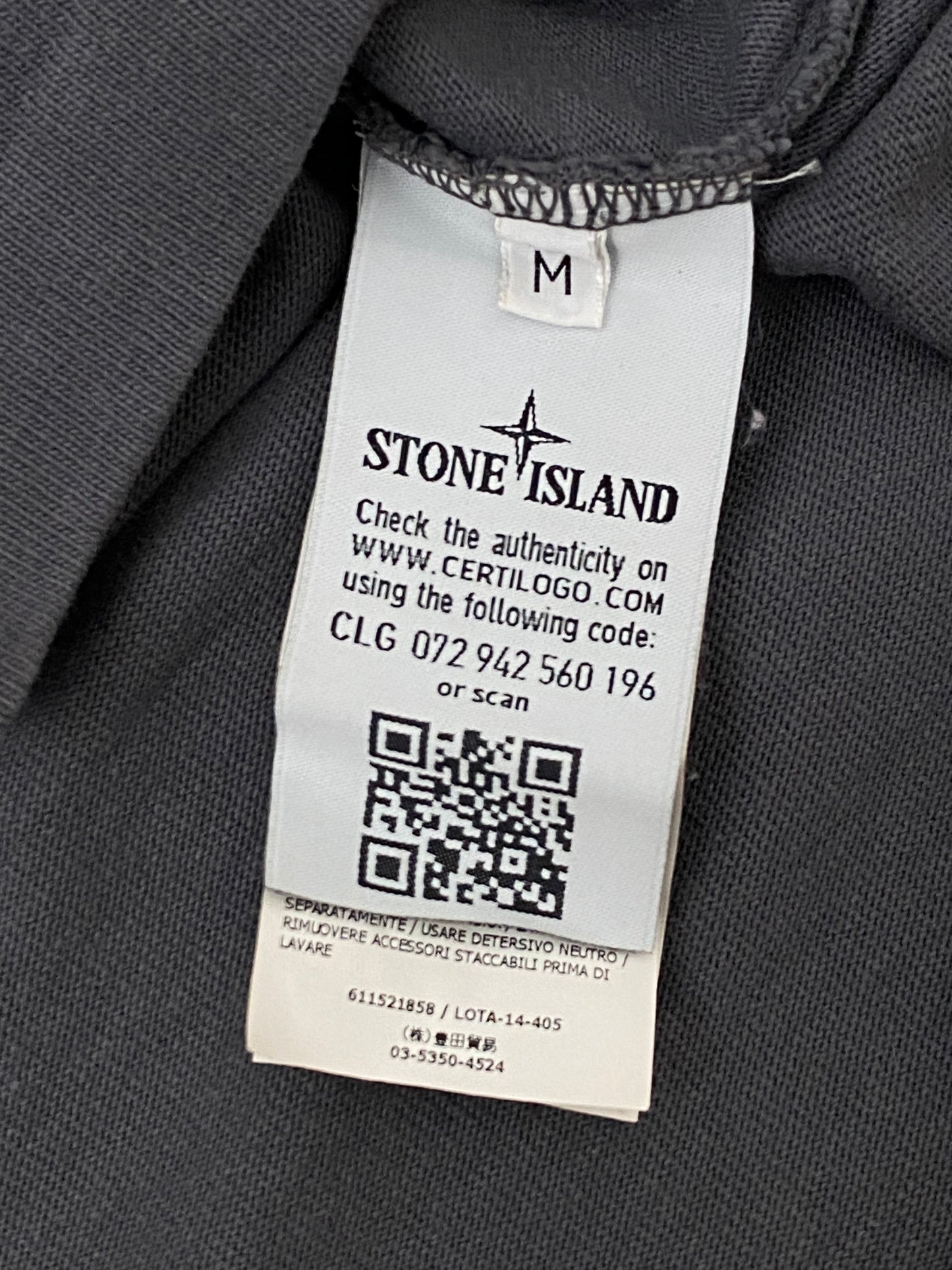 Authentic Stone Island 2014 Button Up Long Sleeve Shirt Grey Medium