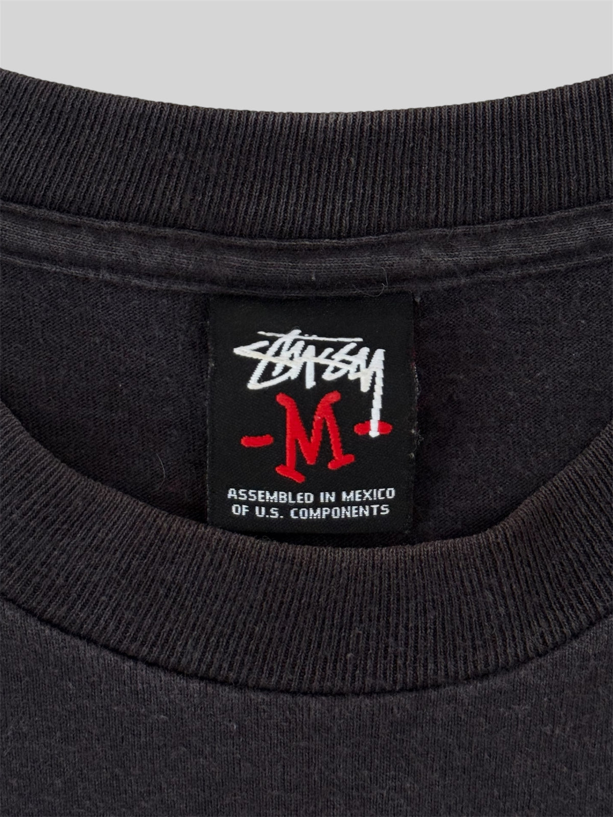 Vintage Stussy 2006 Youth Brigade School Kids Graphic T Shirt Faded Black Medium