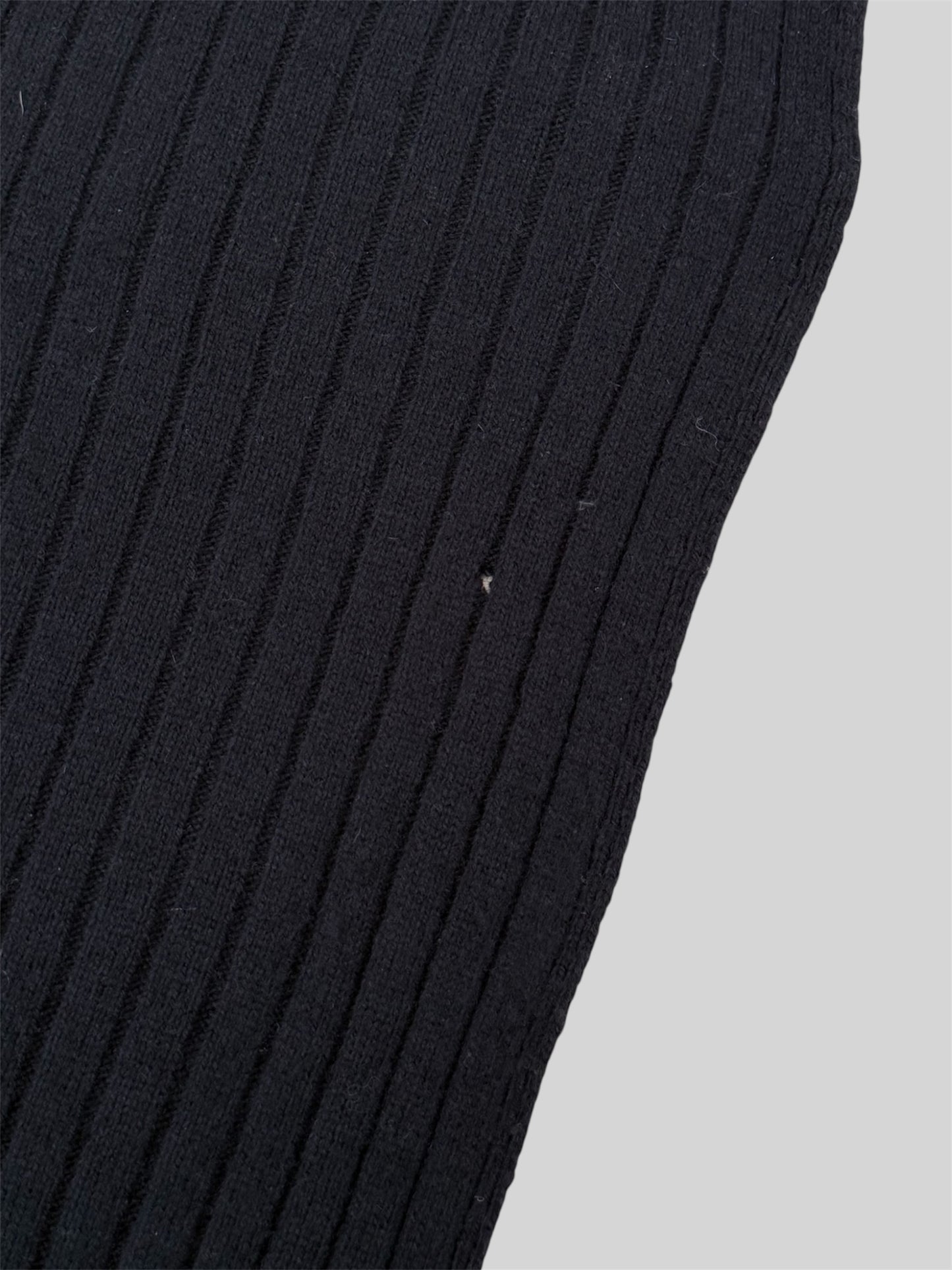 Vintage Polo Ralph Lauren Embroidered 95% Wool 5% Nylon Long Scarf Navy