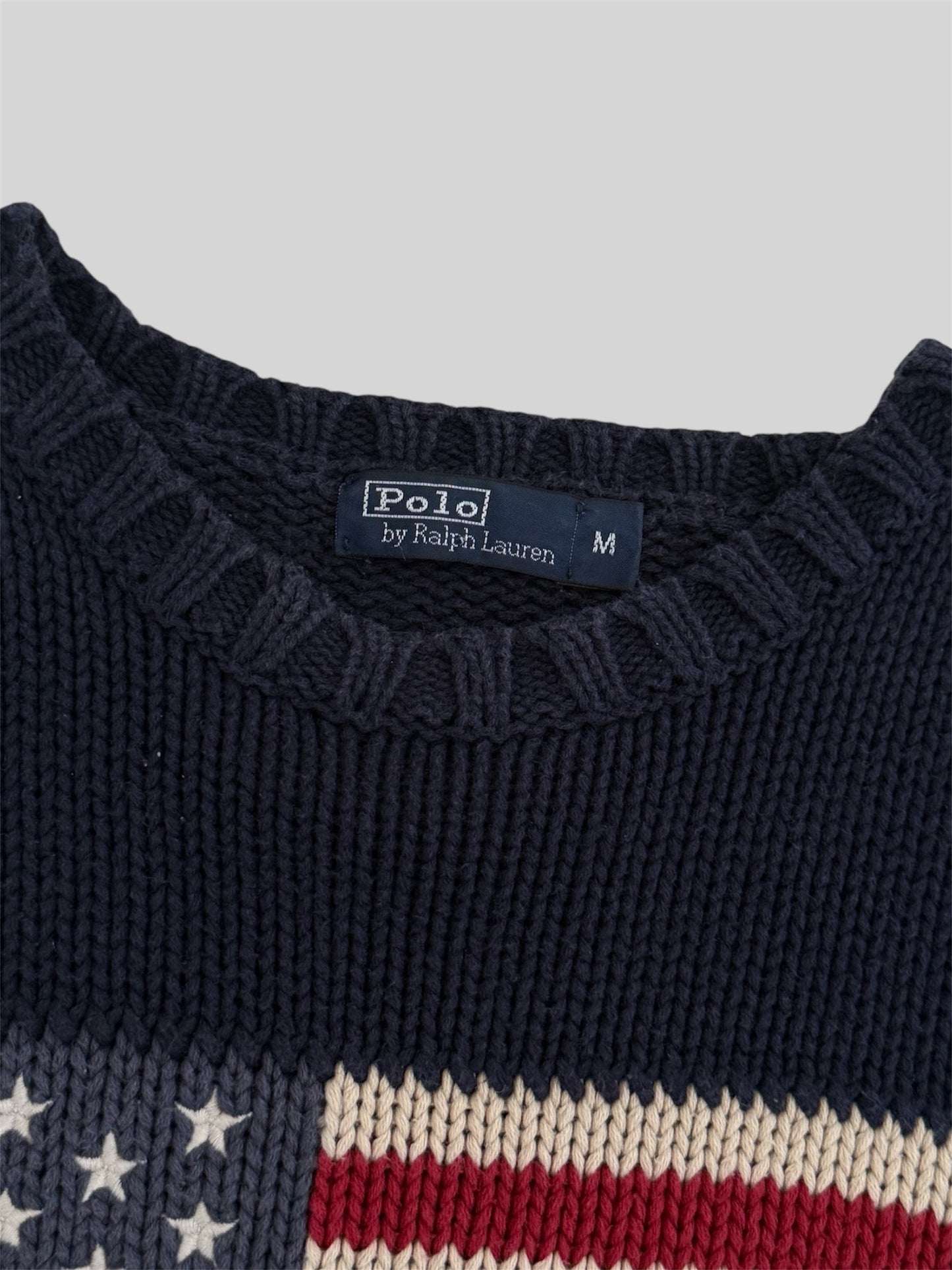 Authentic Polo Ralph Lauren USA Knitted Jumper Navy Medium