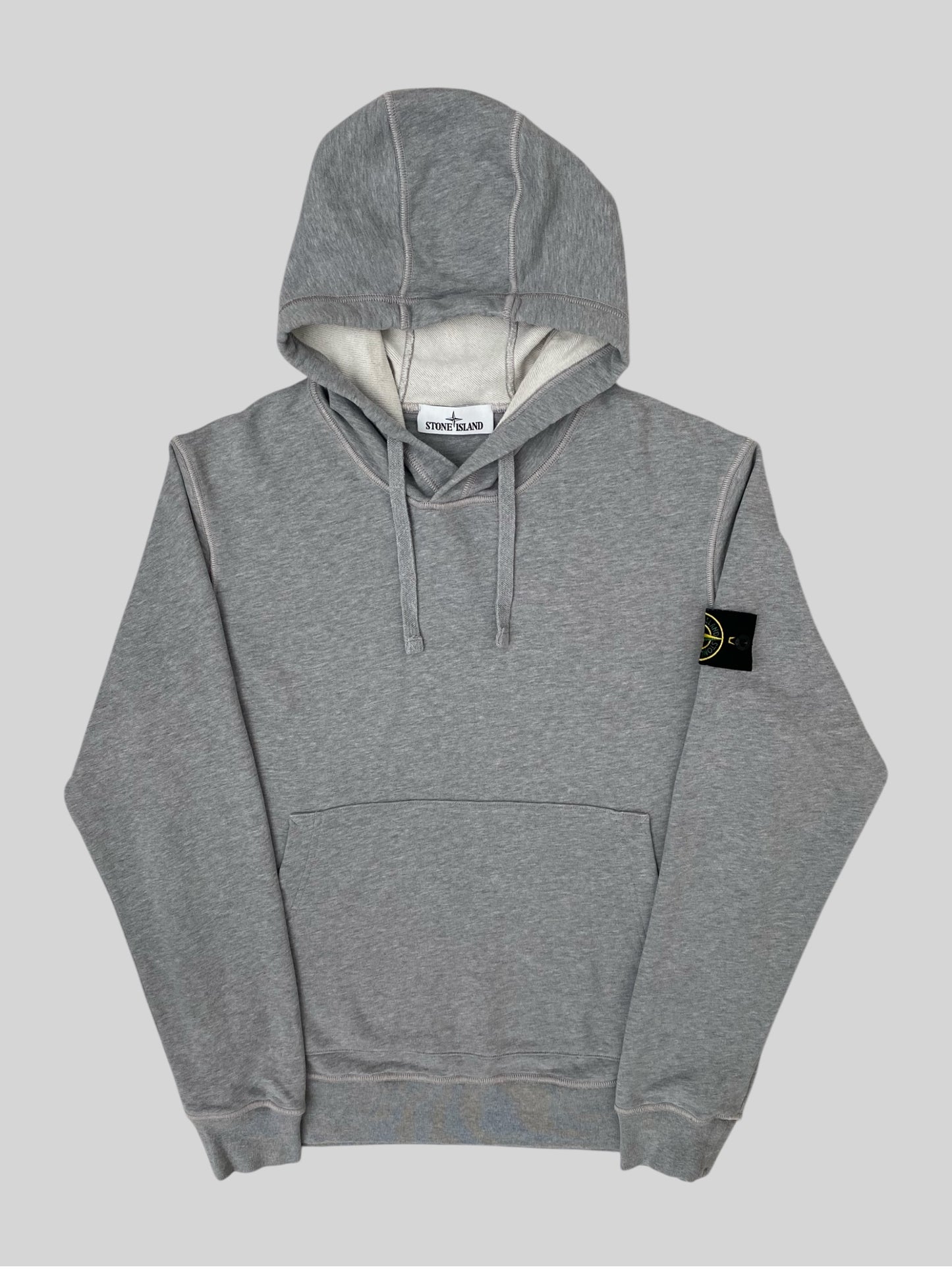 Authentic Stone Island 2021 Pullover Hoodie Light Grey Large