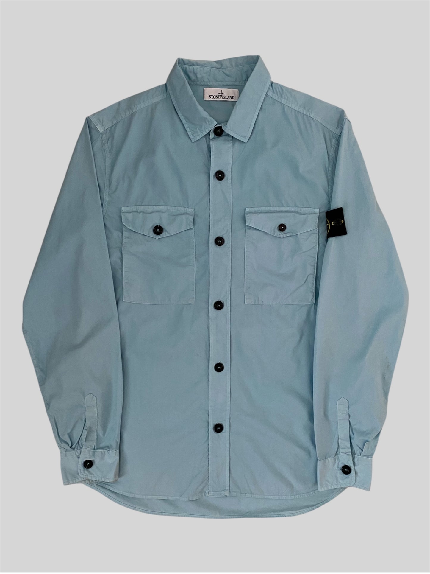 Authentic Stone island 2017 Button Up Overshirt Jacket Blue X-Large