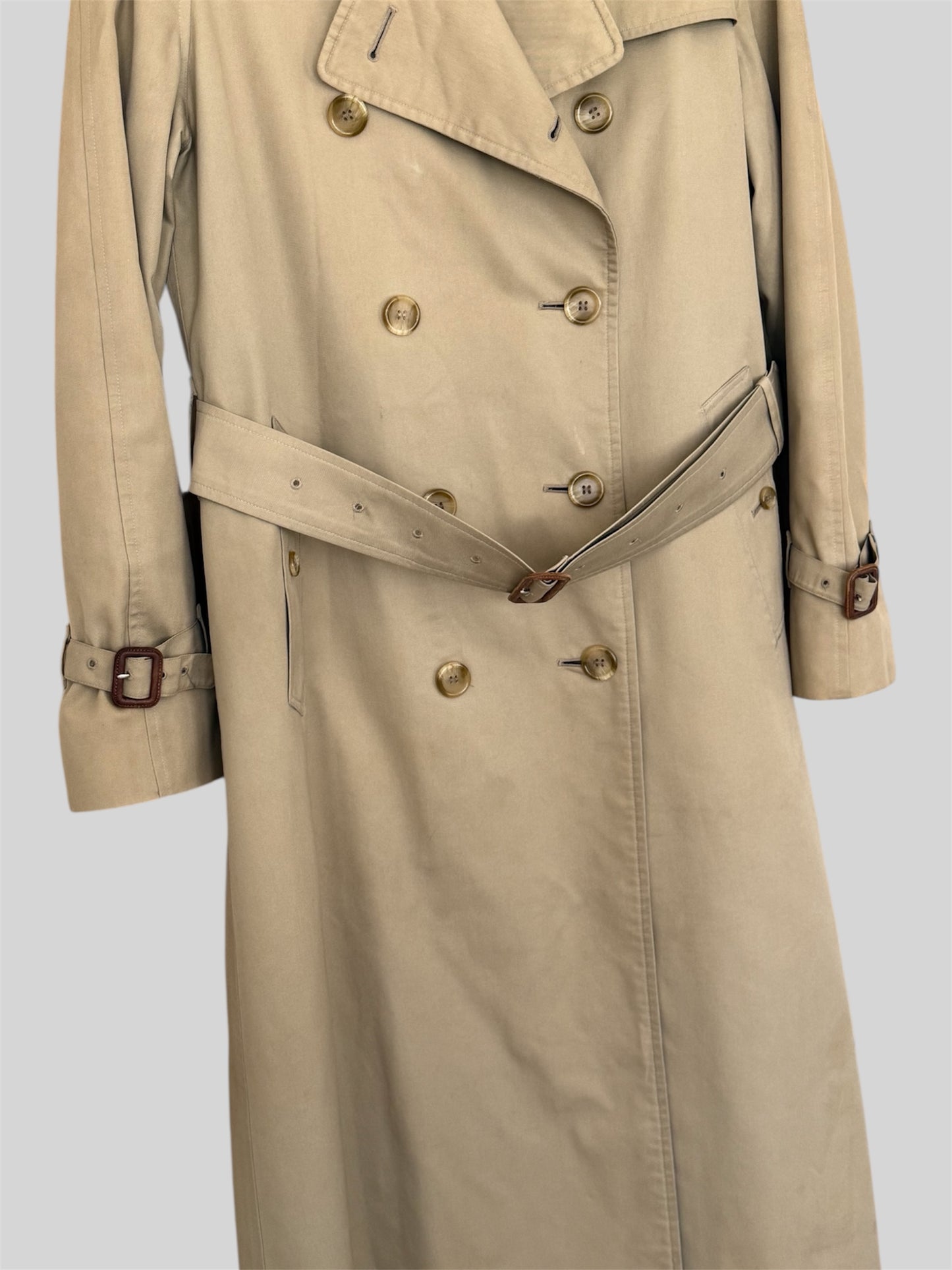 Rare Vintage Burberry Women’s Relaxed Fit Trench Coat & Inner Lining Size 8 Long