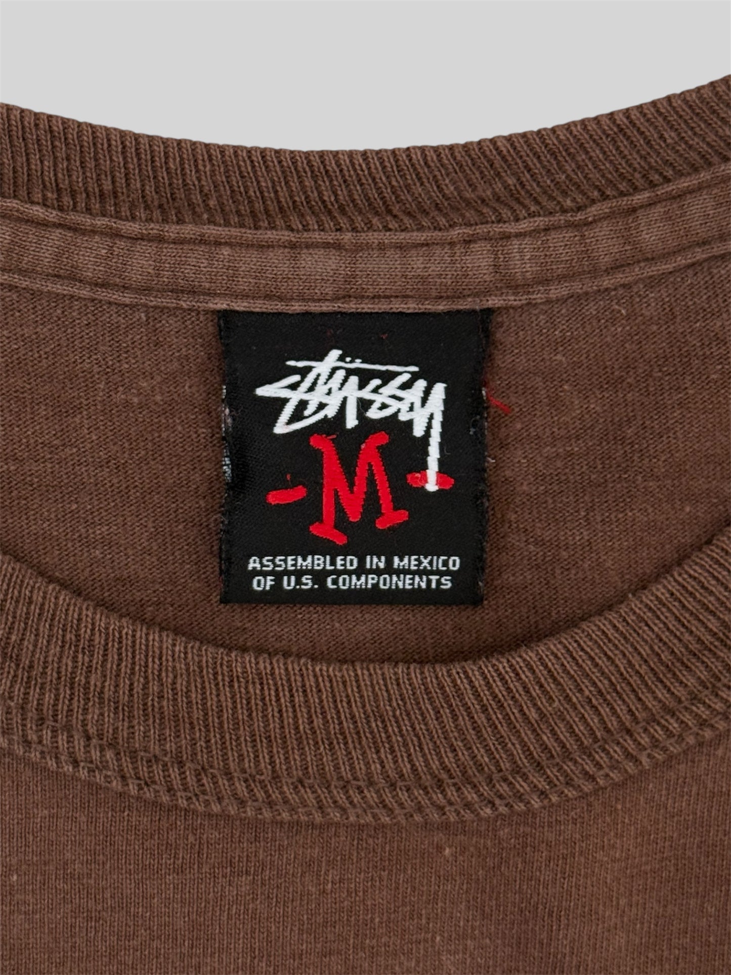 Vintage Stussy 2000s Diamond ‘Livin Stoopid Large’ Long Sleeve T Shirt Brown M