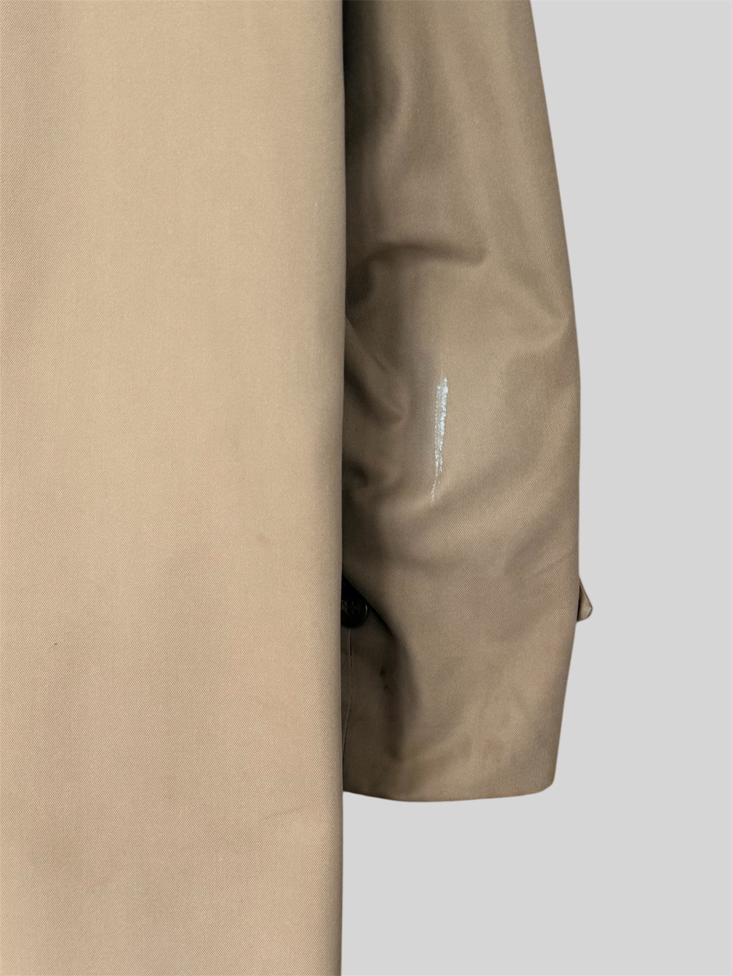 Vintage Burberry Men’s Regular Fit Mid Length Mac Trench Coat Beige Size Large