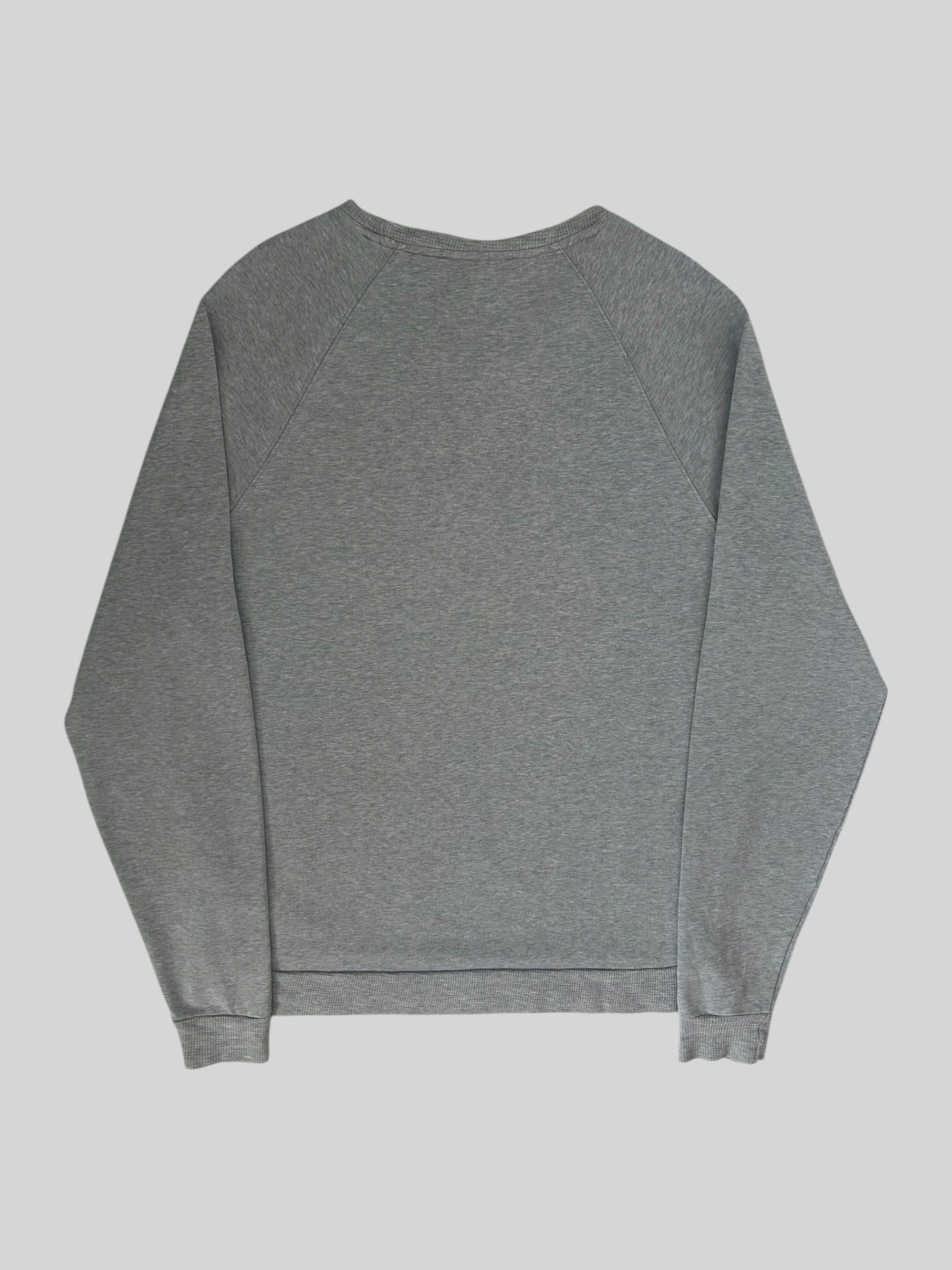 Vintage Burberry Sport Embroidered Spellout Pullover Sweatshirt Light Grey Large