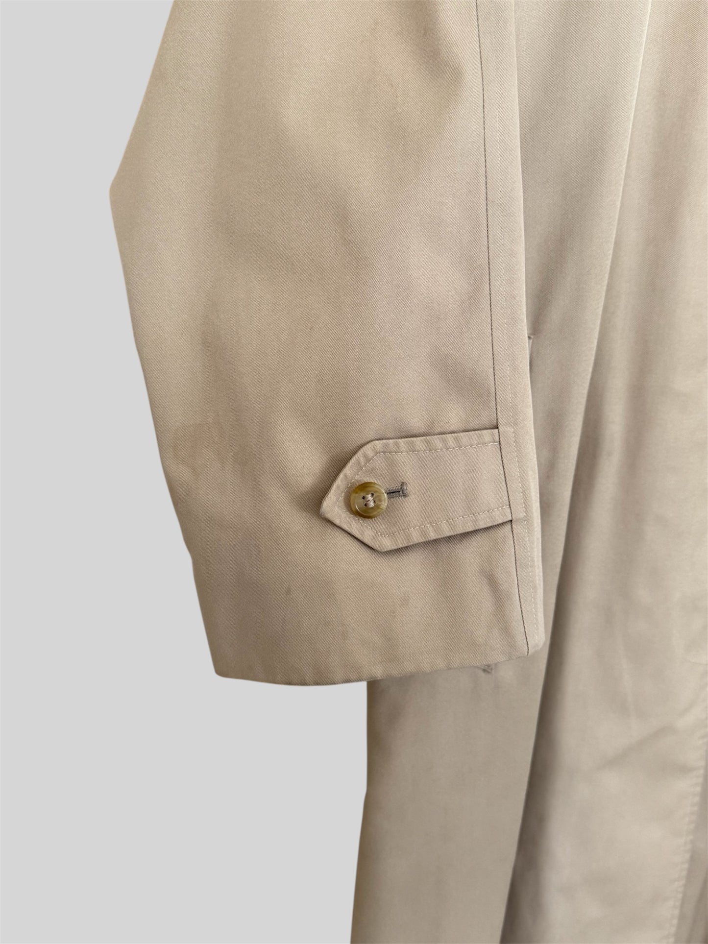 Vintage Burberry Women’s Regular Fit Full Length Trench Coat Beige Size 14 Long